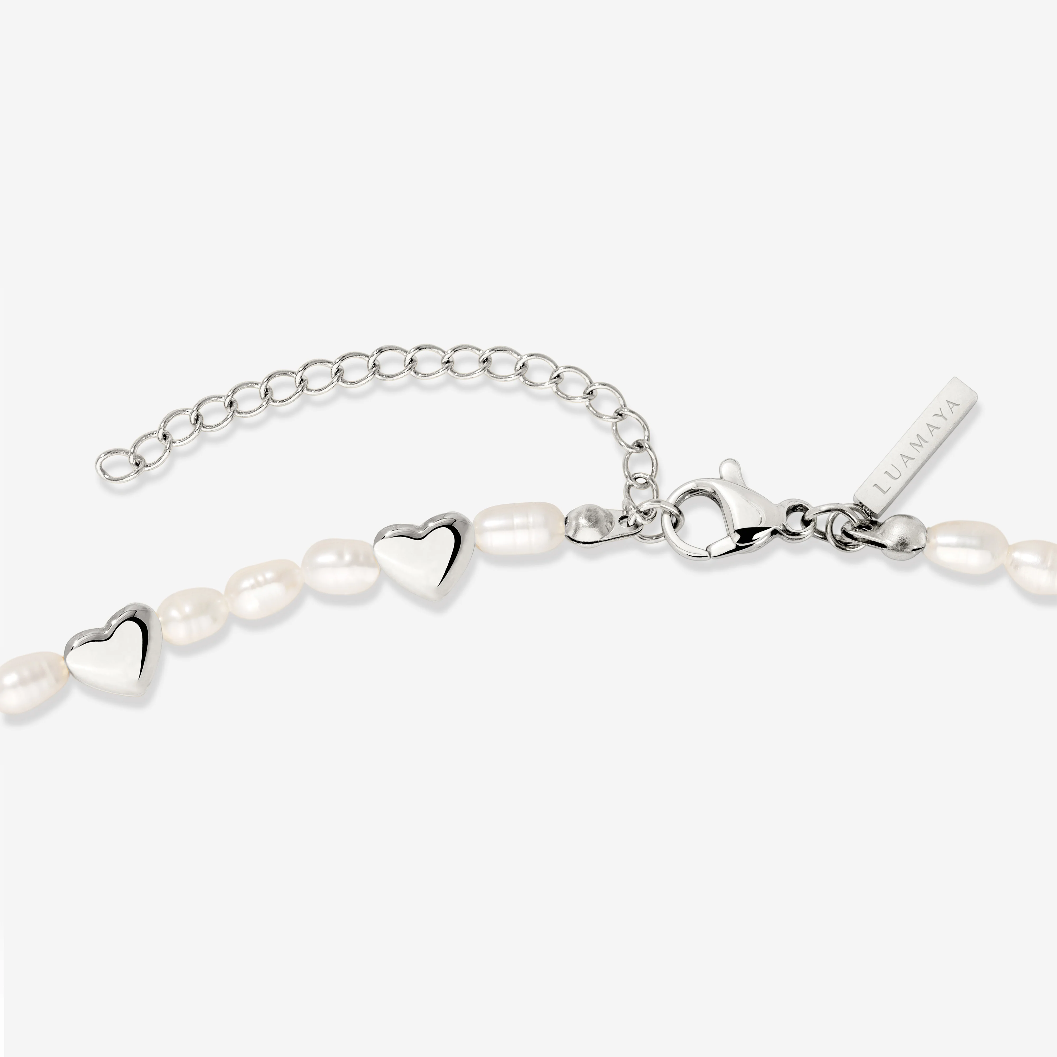 Love Pearls Necklace Silver - Image 5