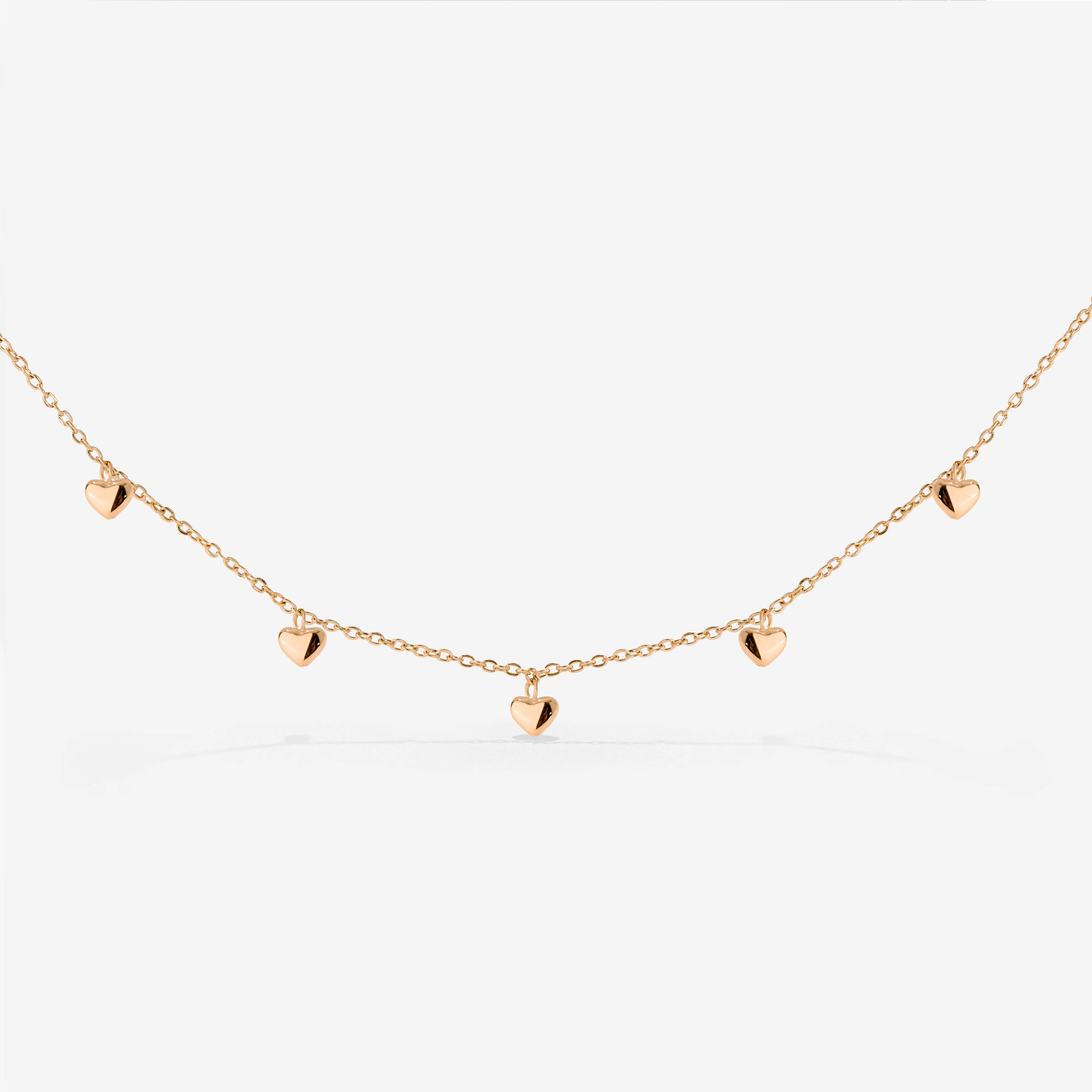 Lovely Heart Choker Rose Gold
