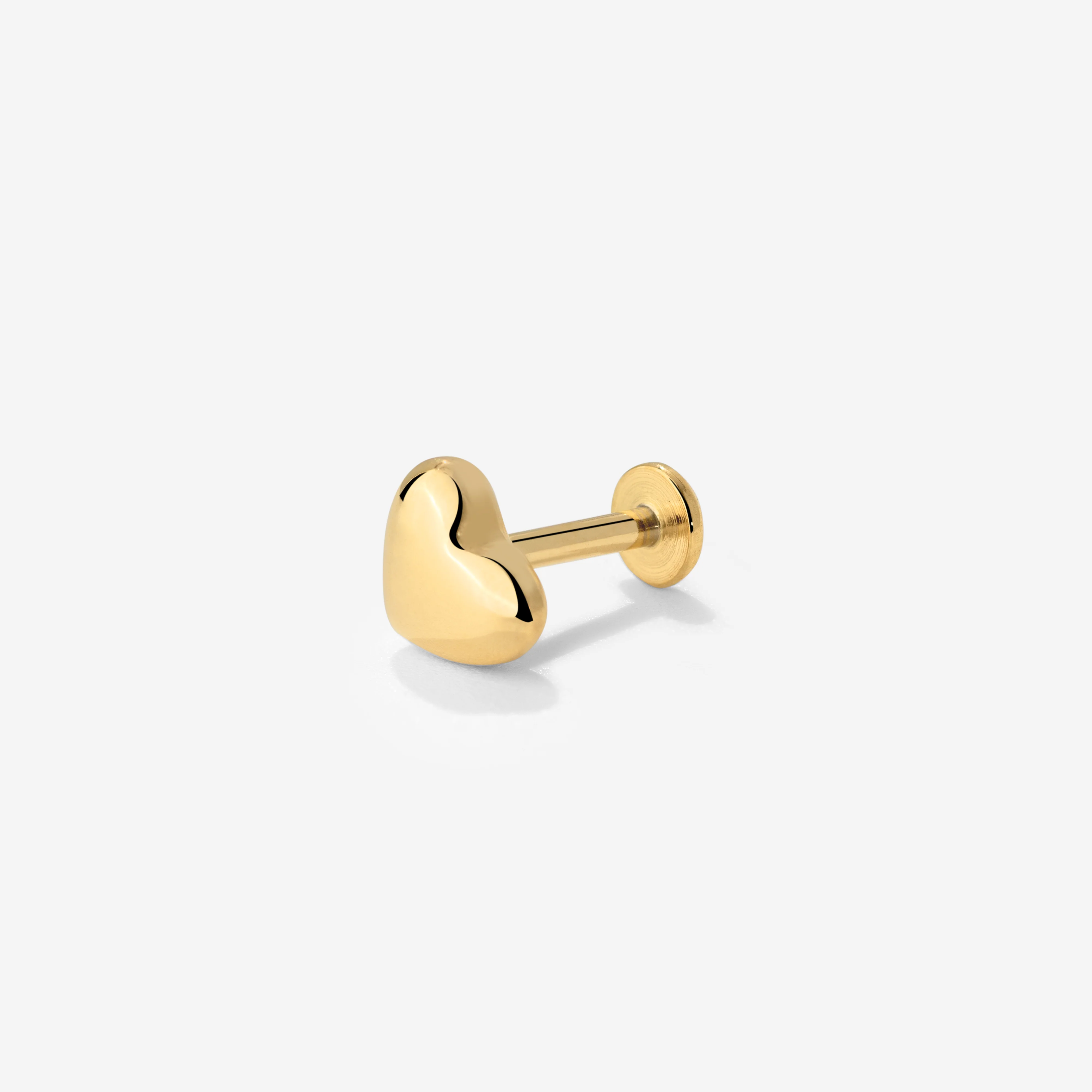 Lovely Heart Piercing Stud Gold
