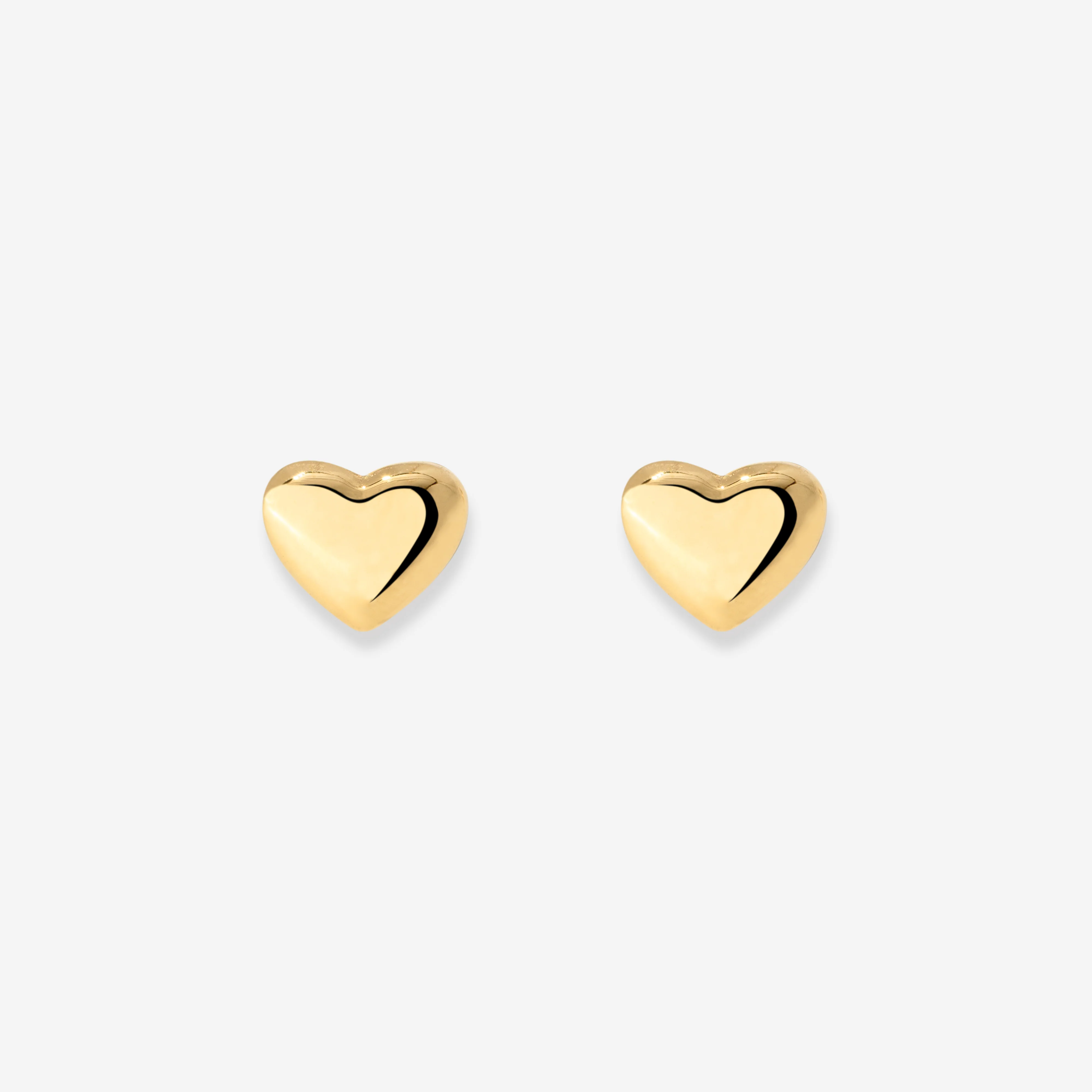 Lovely Heart Studs Gold