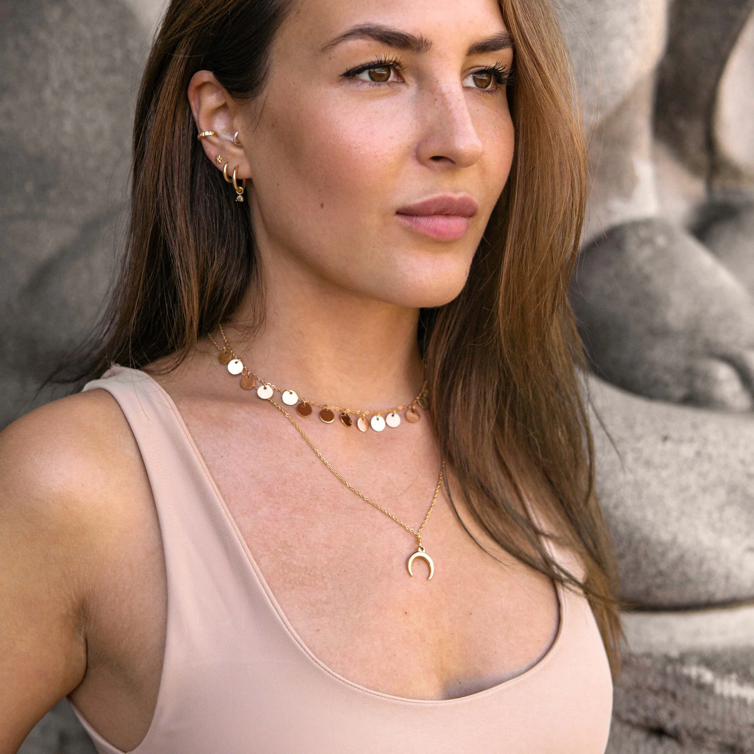 Lua Necklace Rose Gold - Image 2