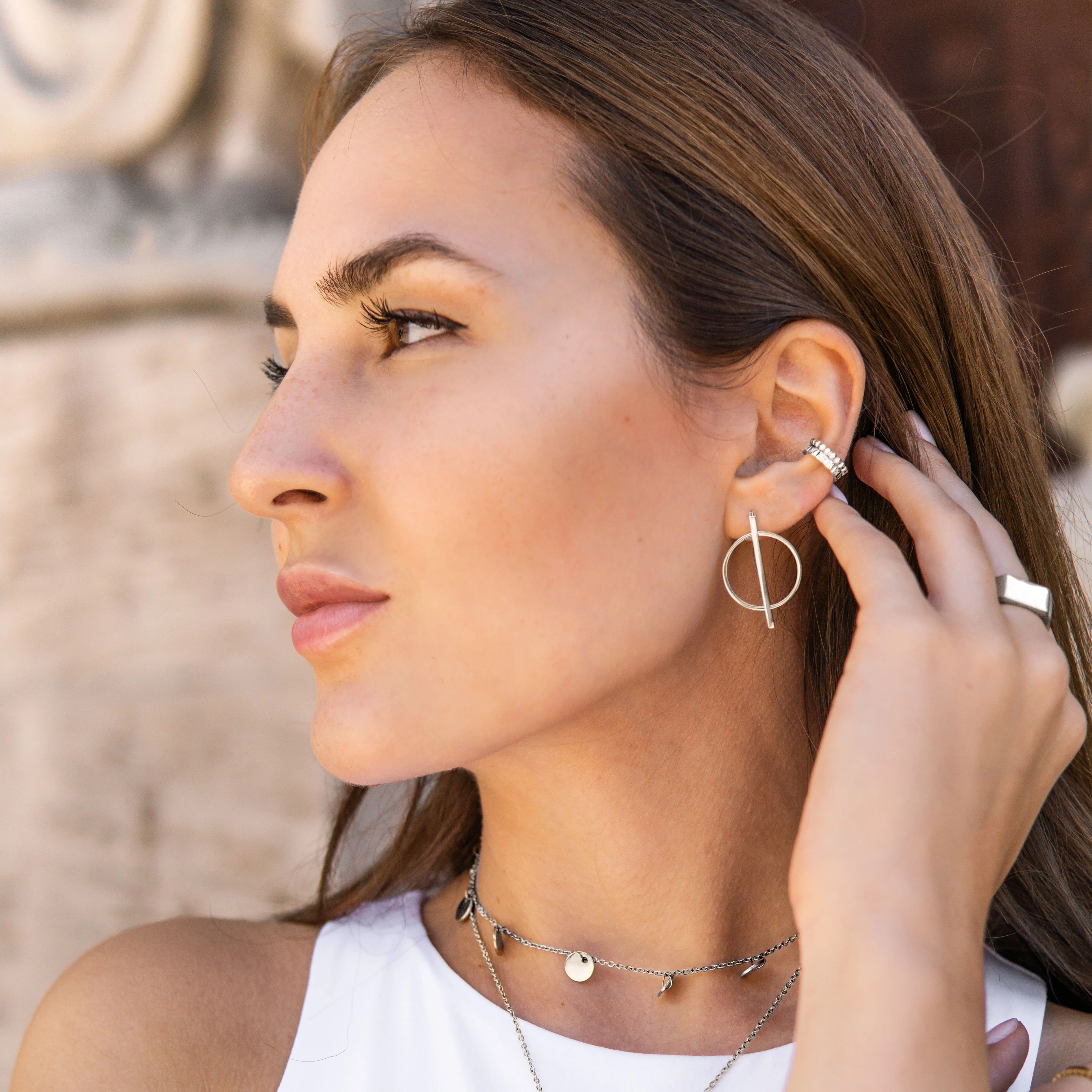 Luana Earrings Silver - Image 2