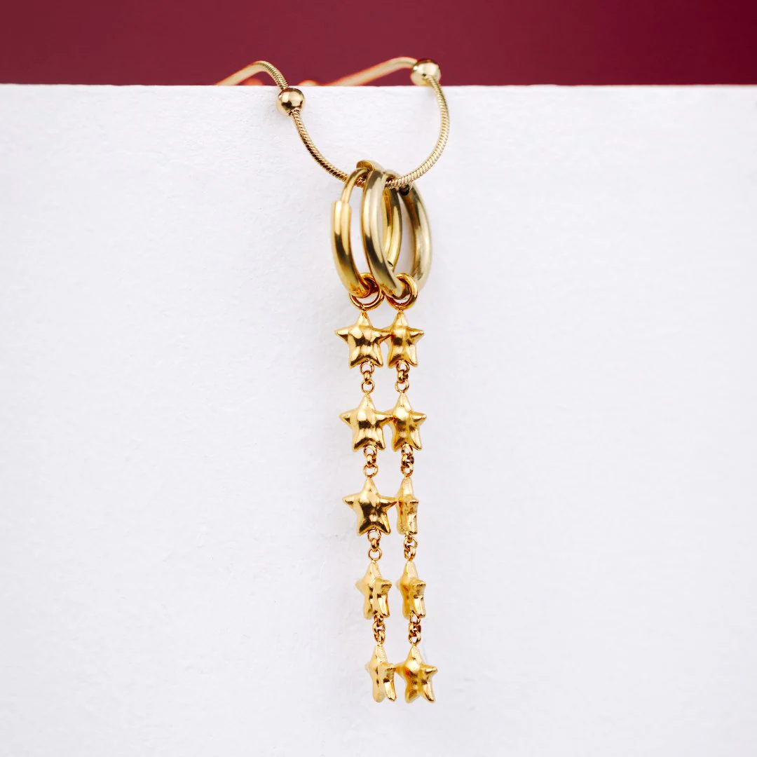 Luminaries Hoop Set Small Stud Earrings Gold - Image 3
