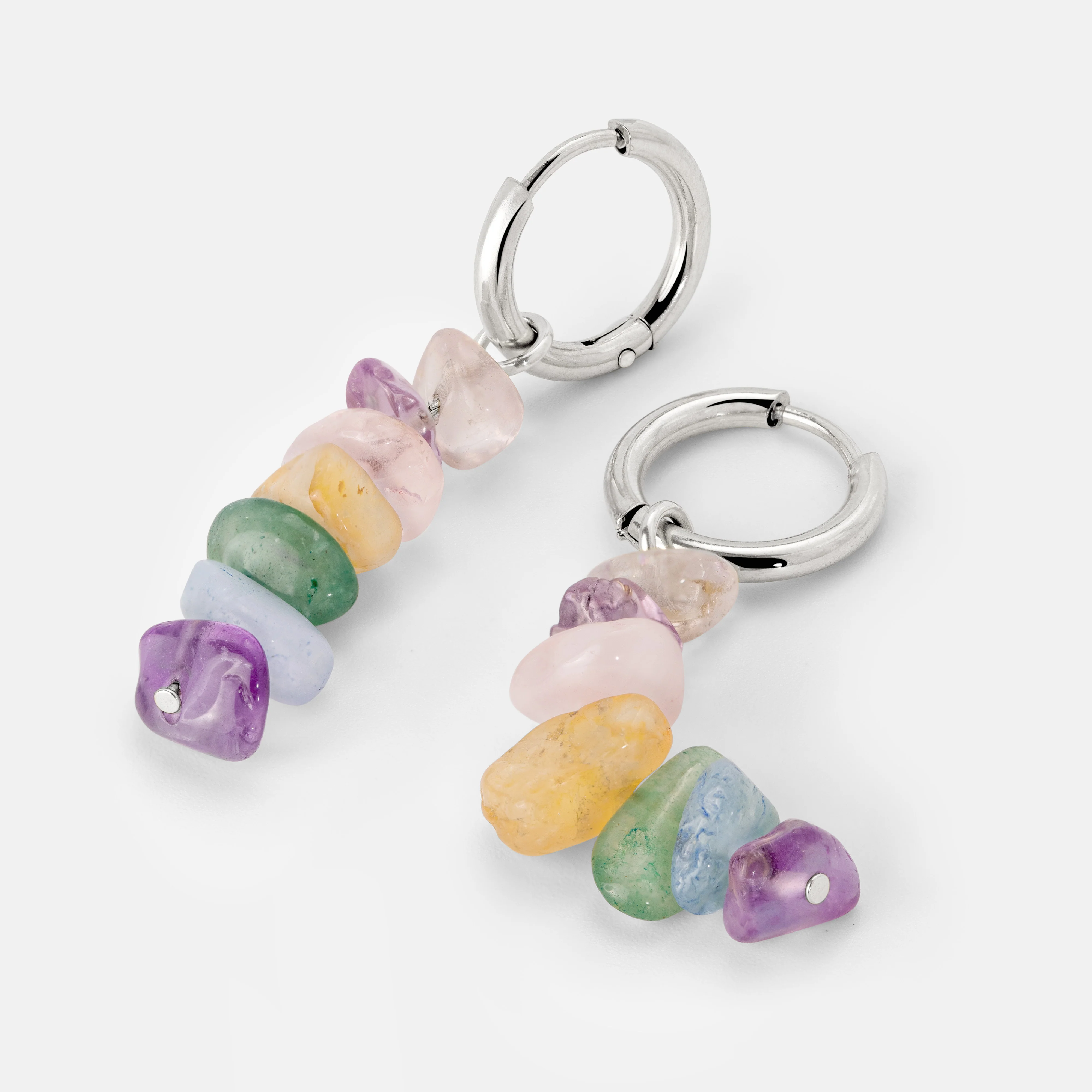 Luminous Lisy Hoop Set Small Silver - Image 3