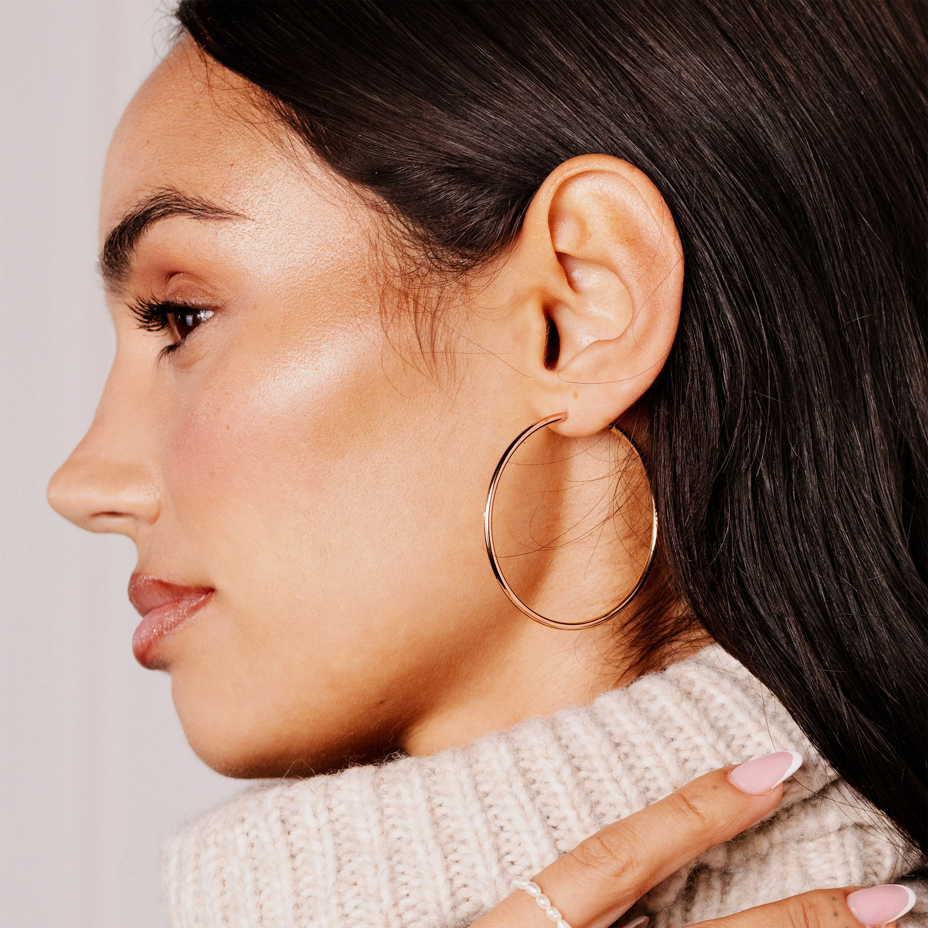 Extra Maxi Hoops Rose Gold - Image 2