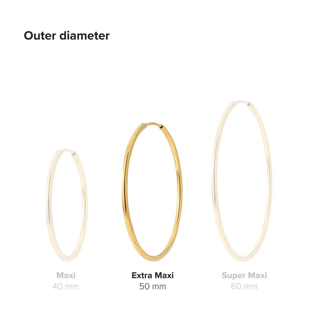 Extra Maxi Hoops Rose Gold - Image 3
