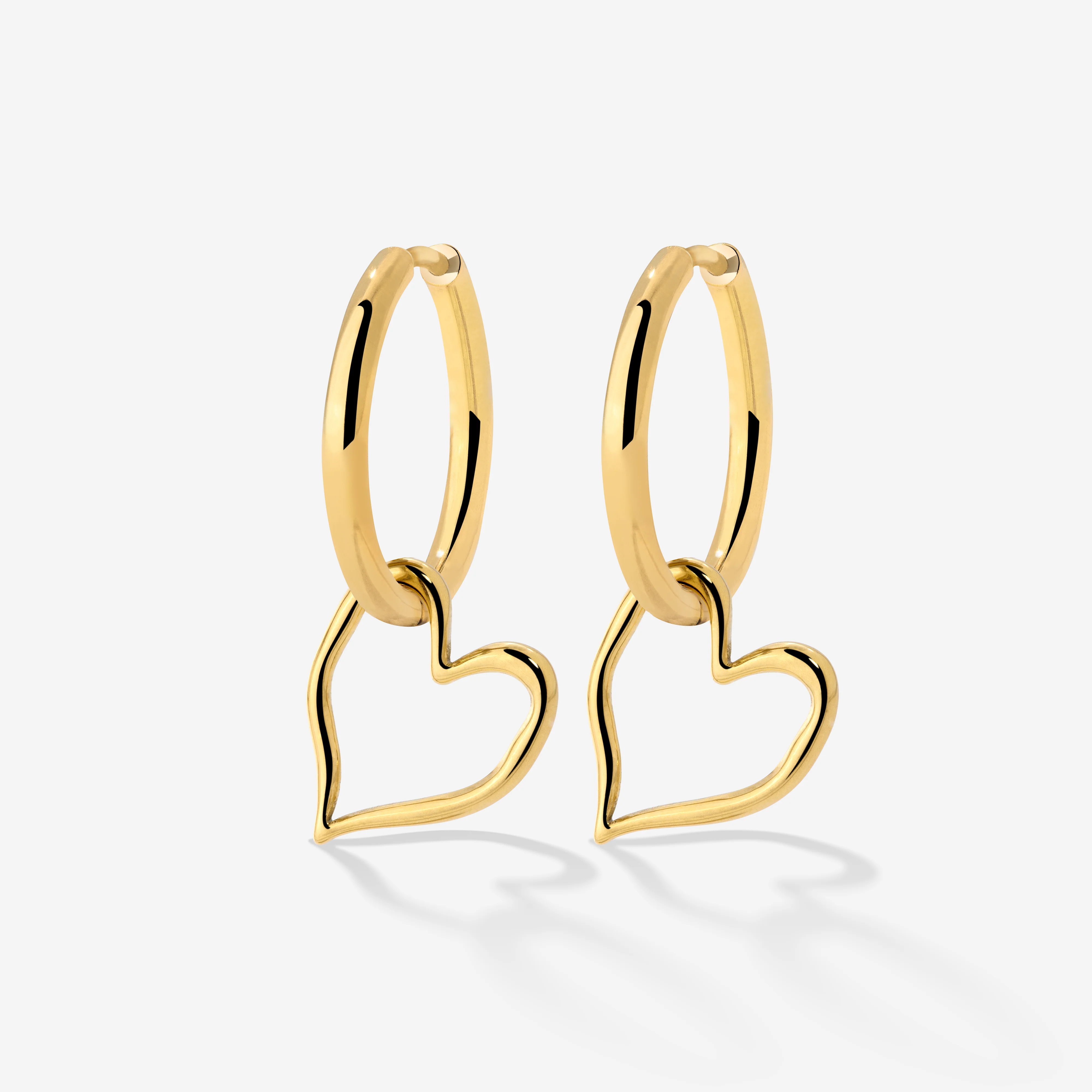 Melting Heart Hoop Set Medium Gold