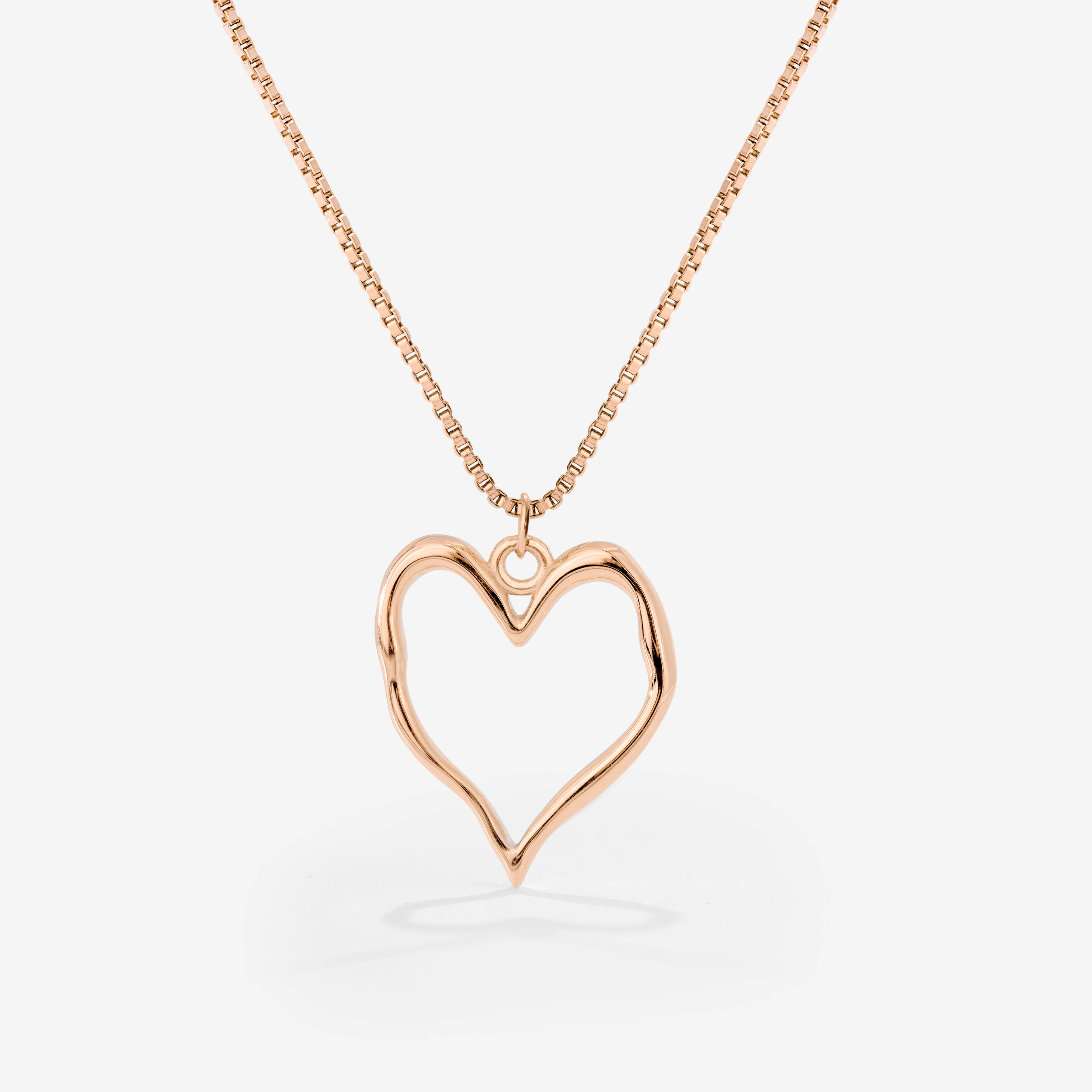 Melting Heart Necklace Rose Gold