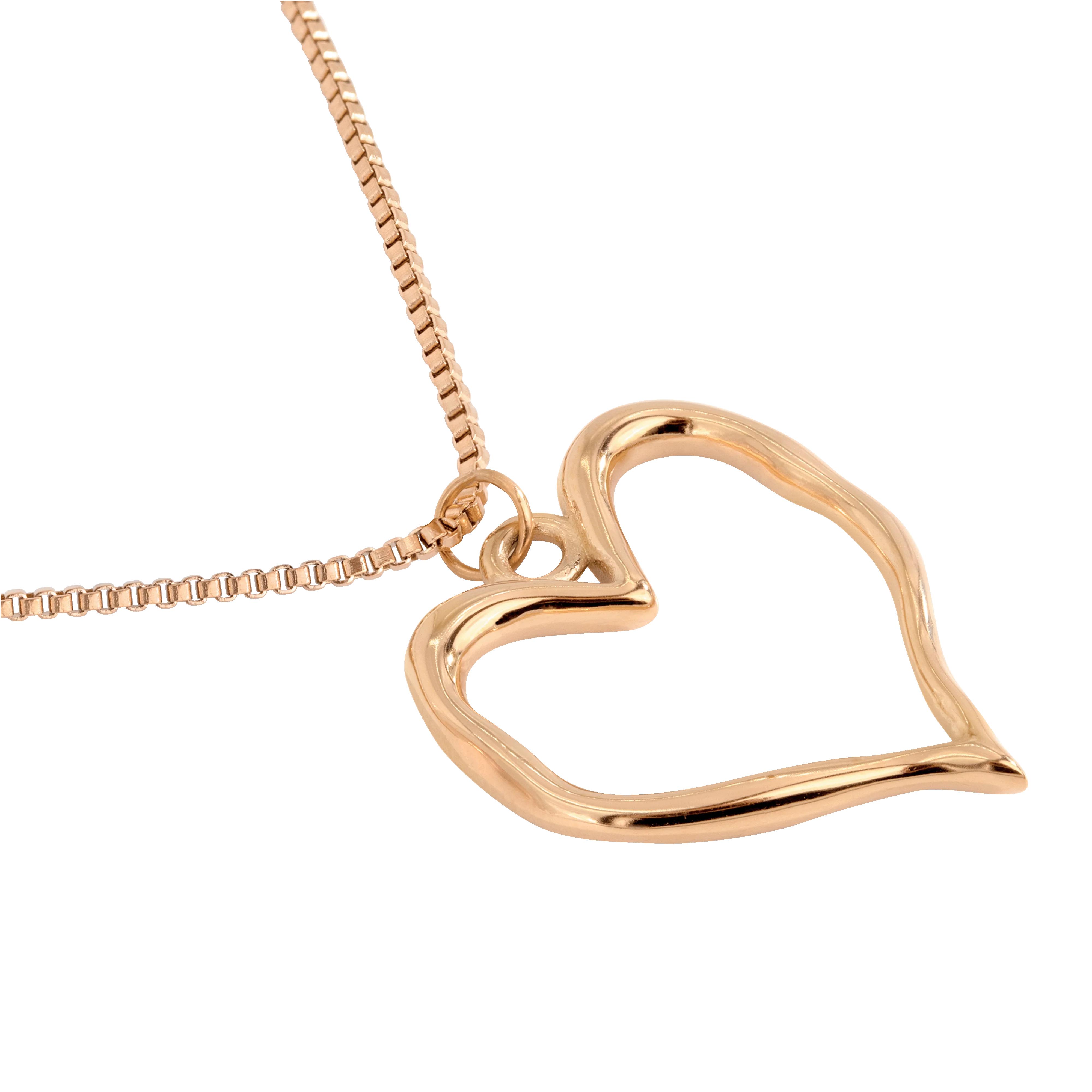 Melting Heart Necklace Rose Gold - Image 3