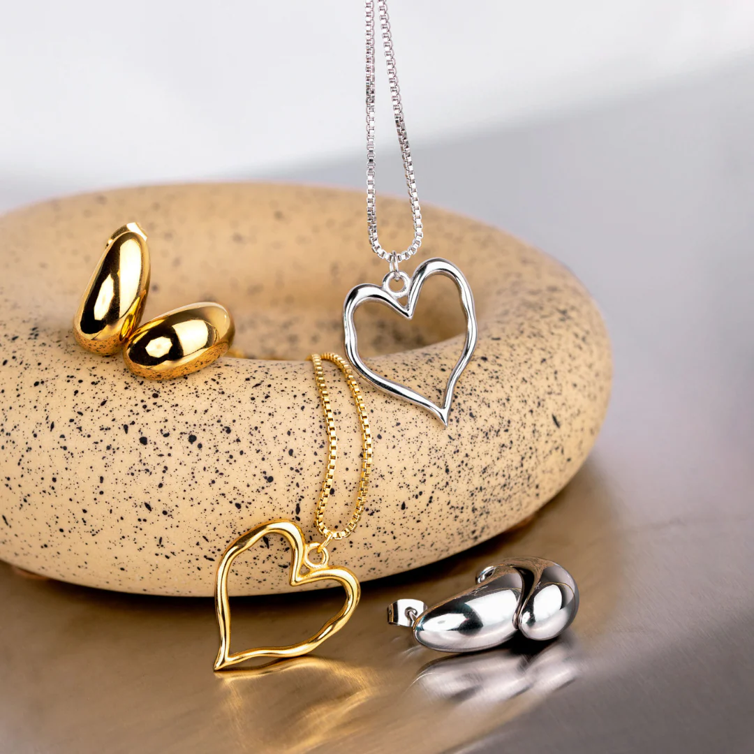 Melting Heart Necklace Rose Gold - Image 5