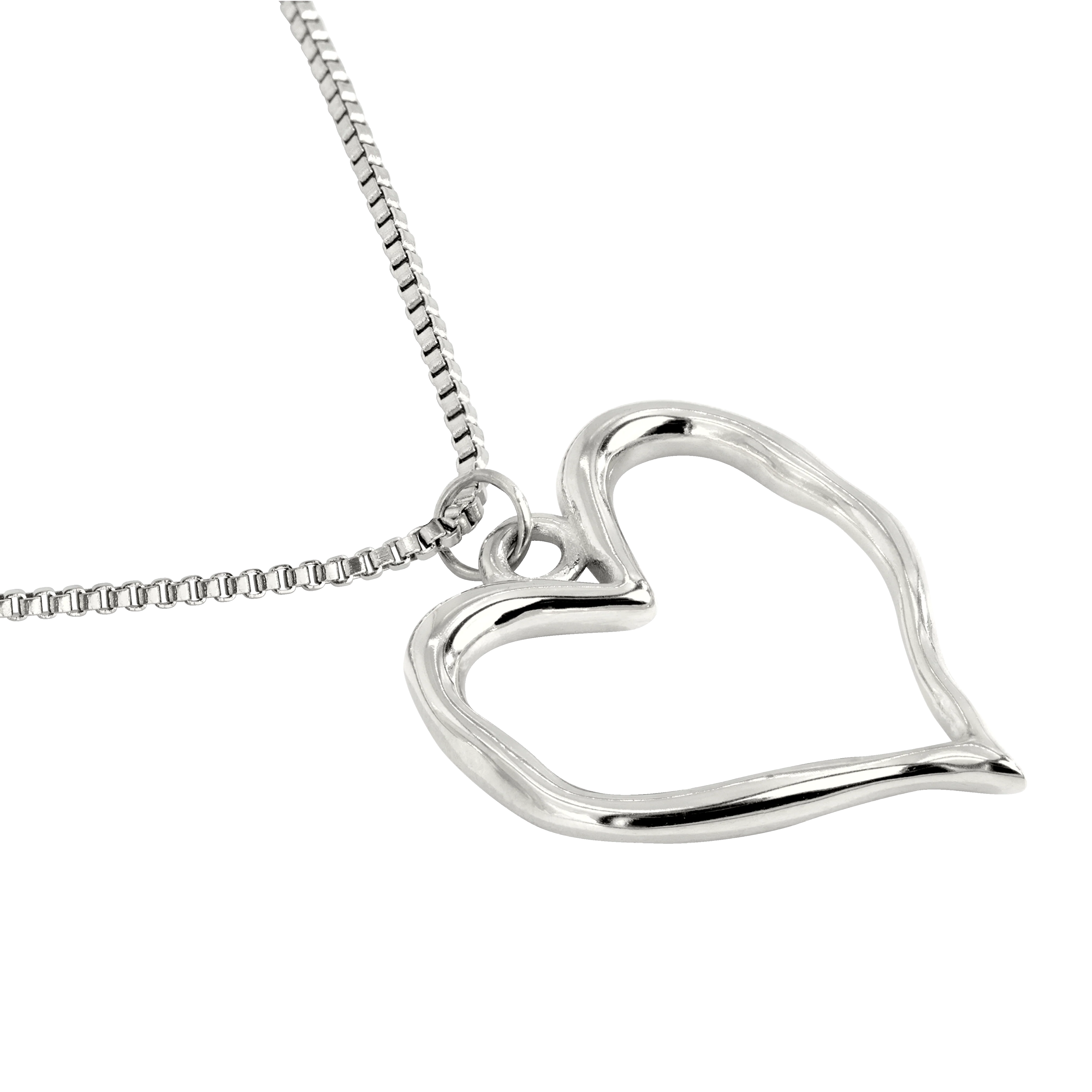 Melting Heart Necklace Silver - Image 3