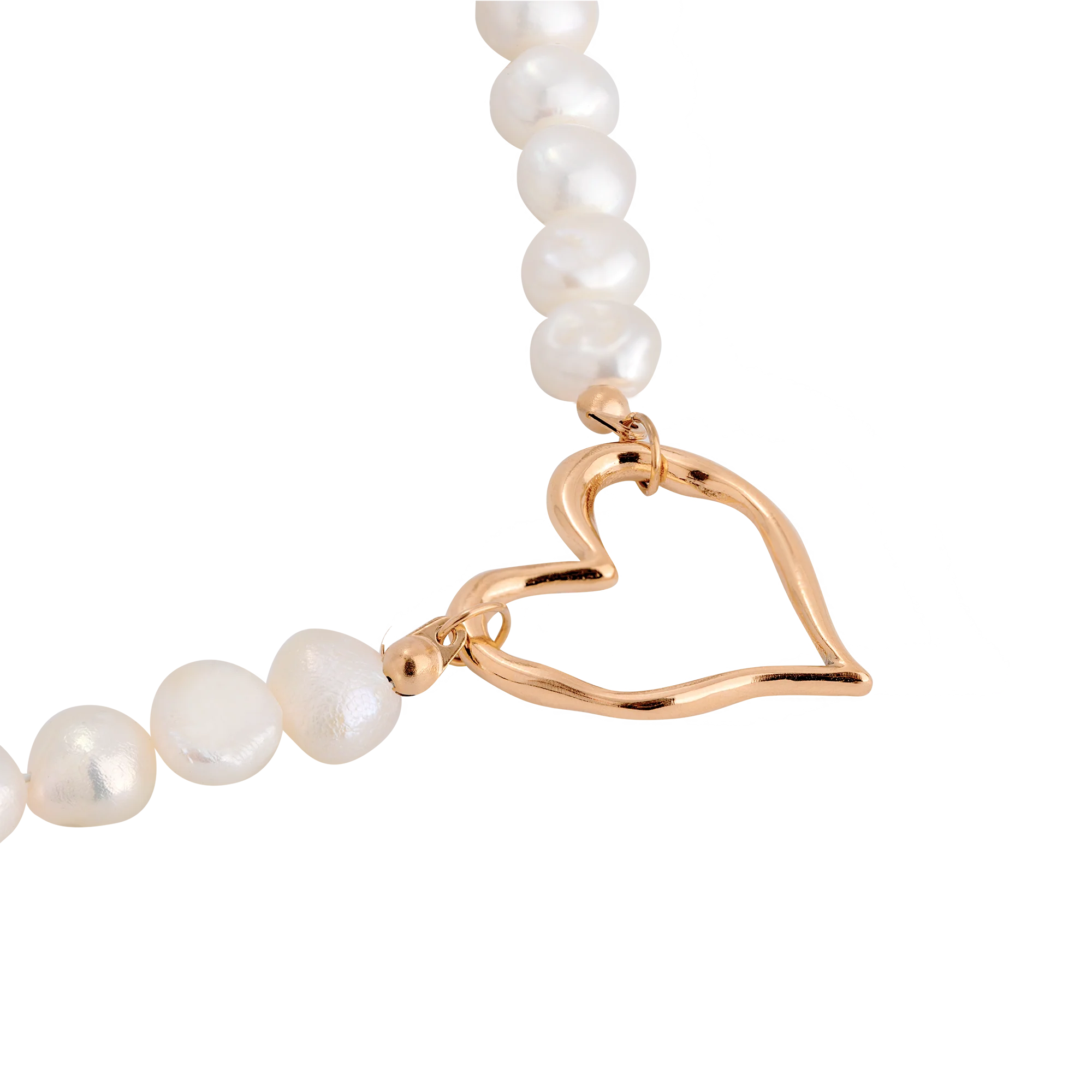 Melting Heart Pearl Bracelet Rose Gold - Image 3