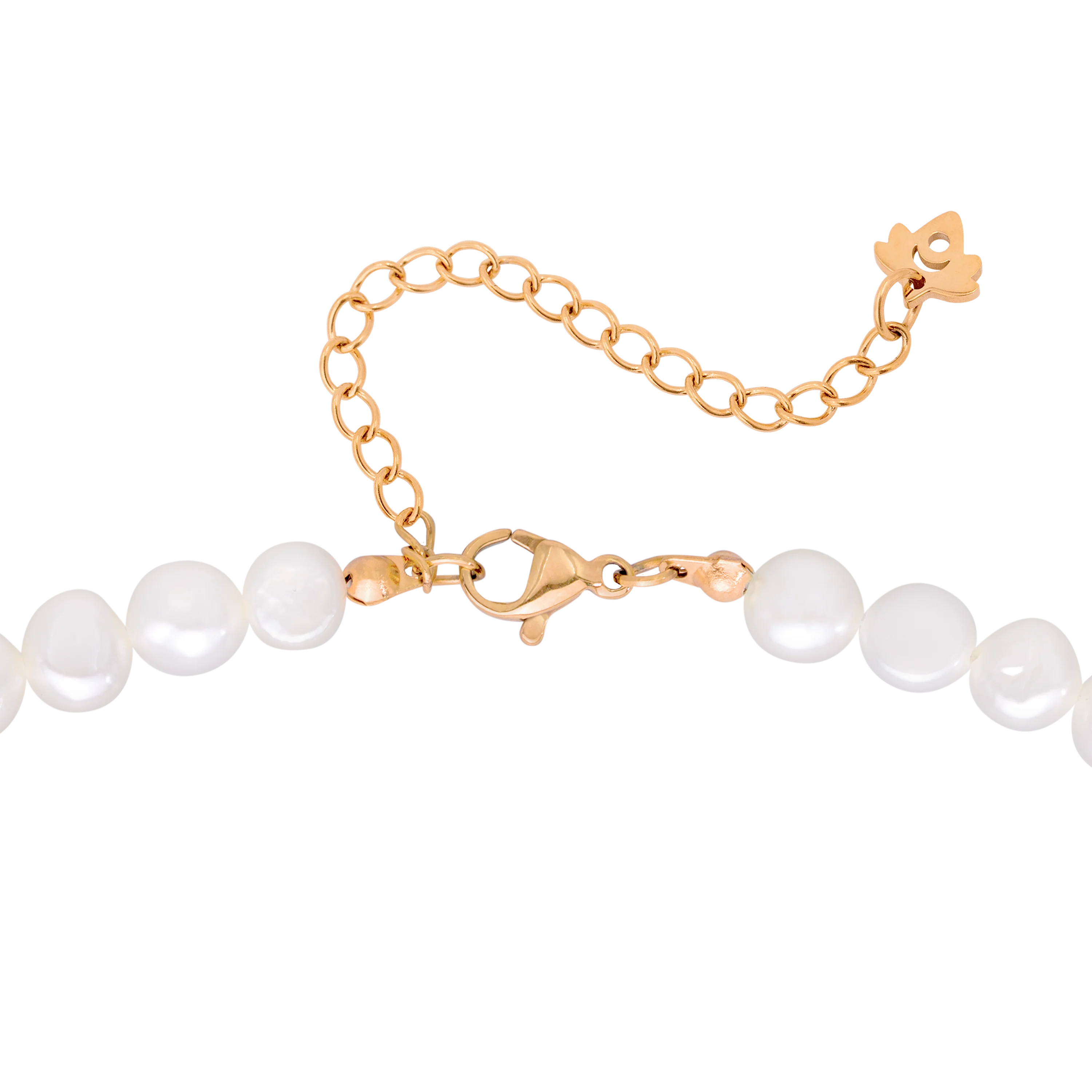 Melting Heart Pearl Necklace Rose Gold - Image 5