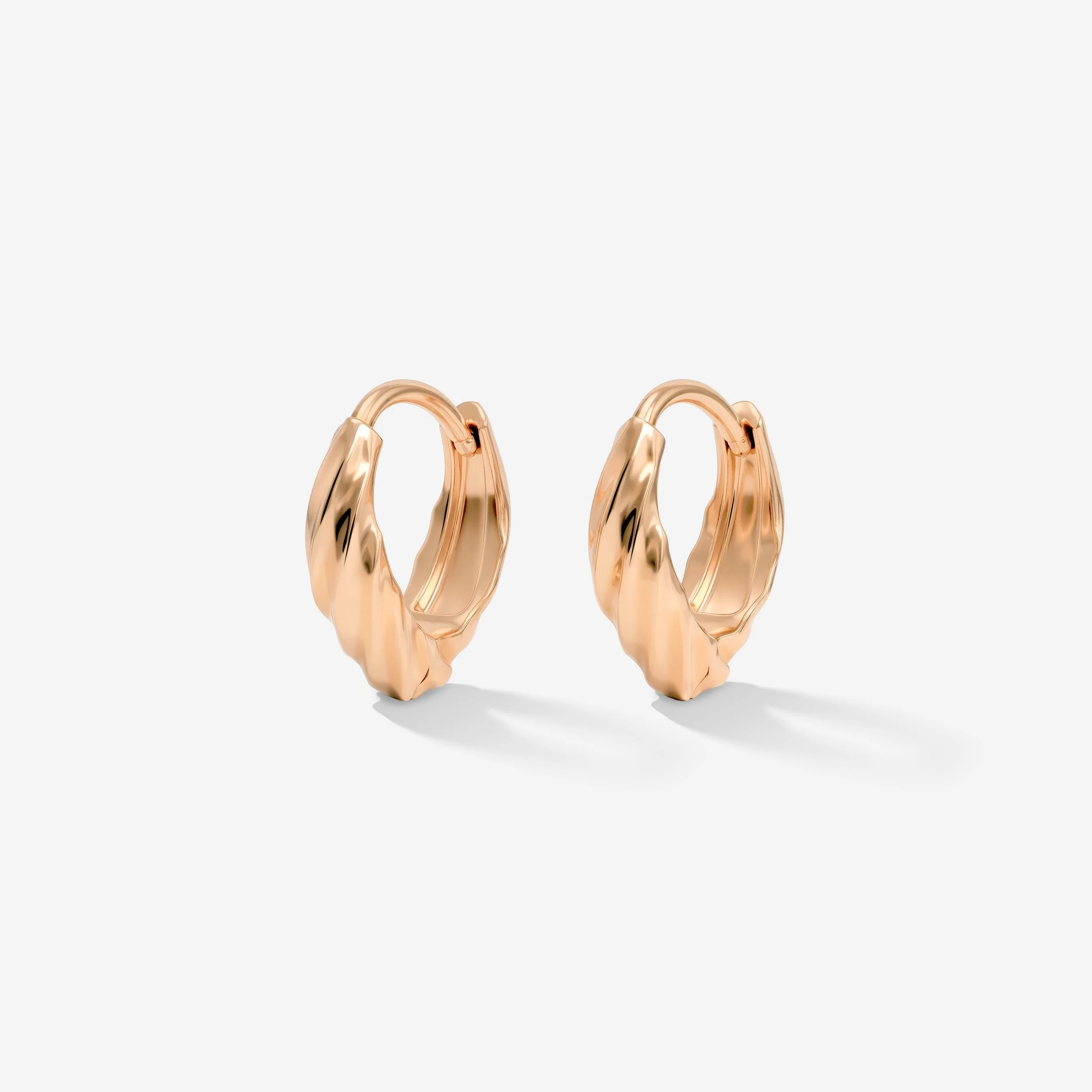 Mini Twist Hoops Rose Gold