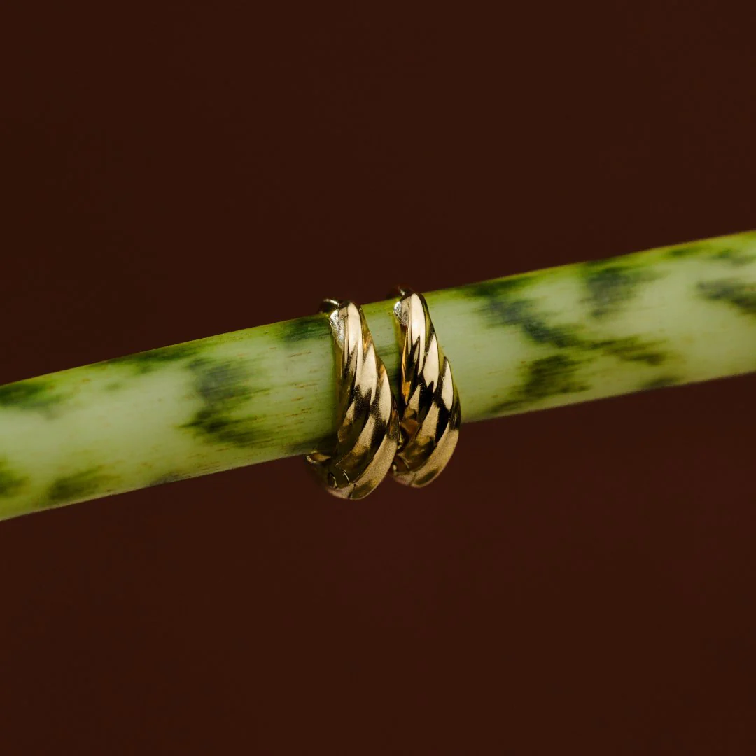 Mini Twist Hoops Rose Gold - Image 5