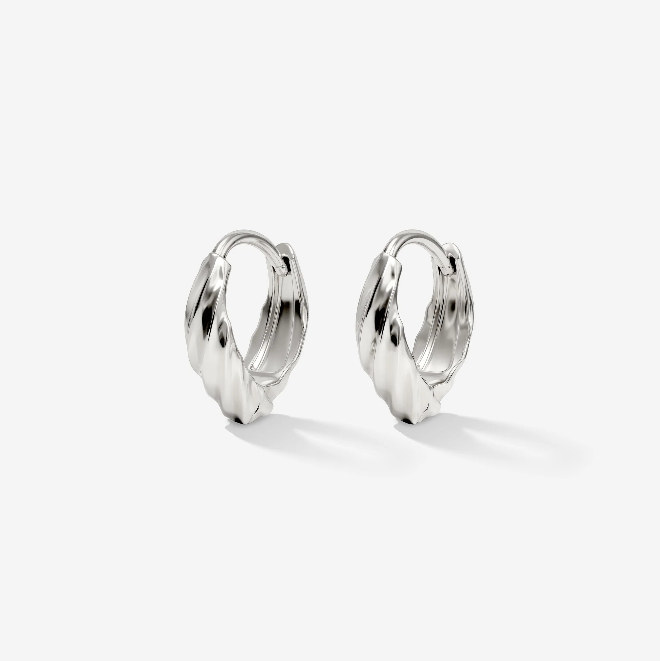 Mini Twist Hoops Silver