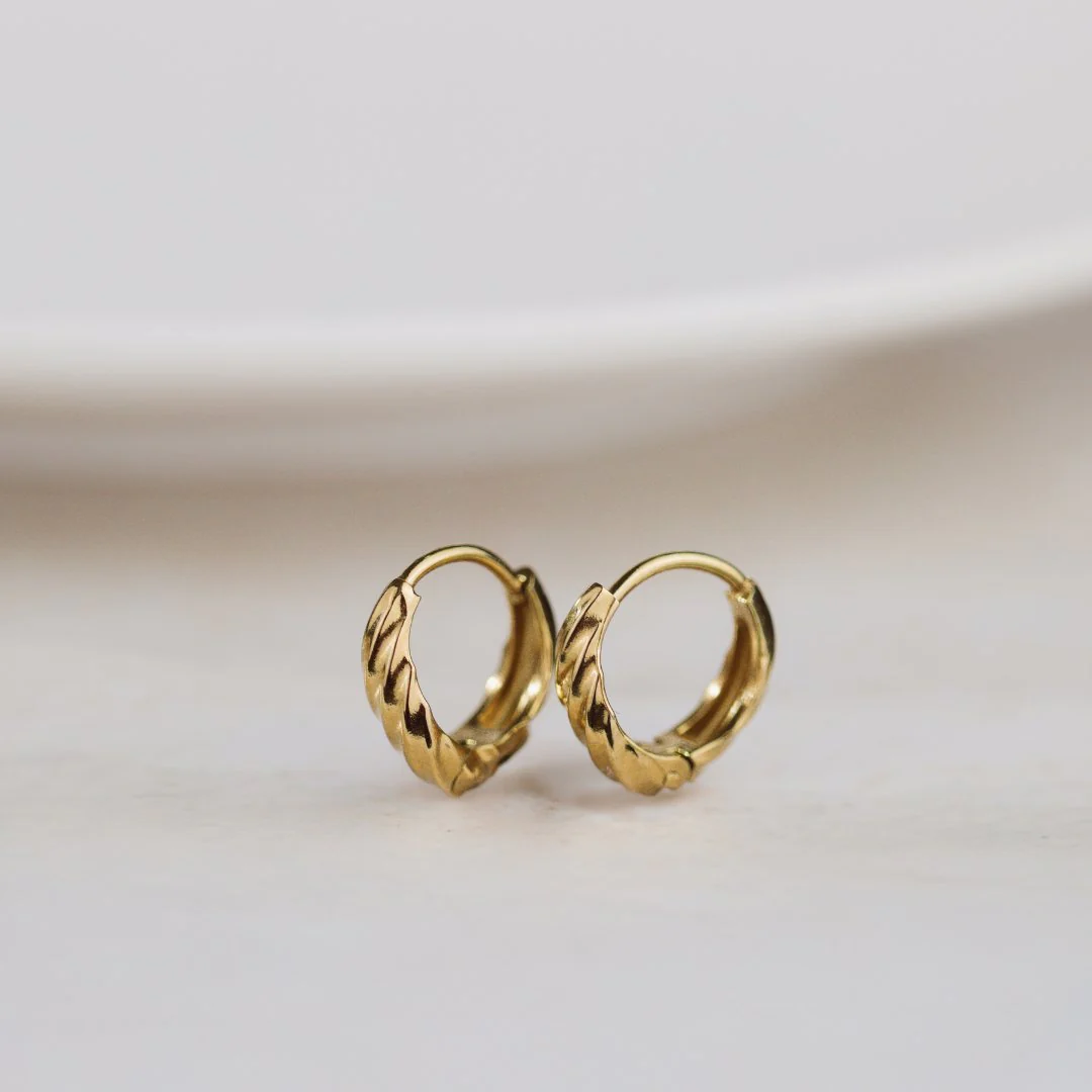 Mini Twist Hoops Silver - Image 6