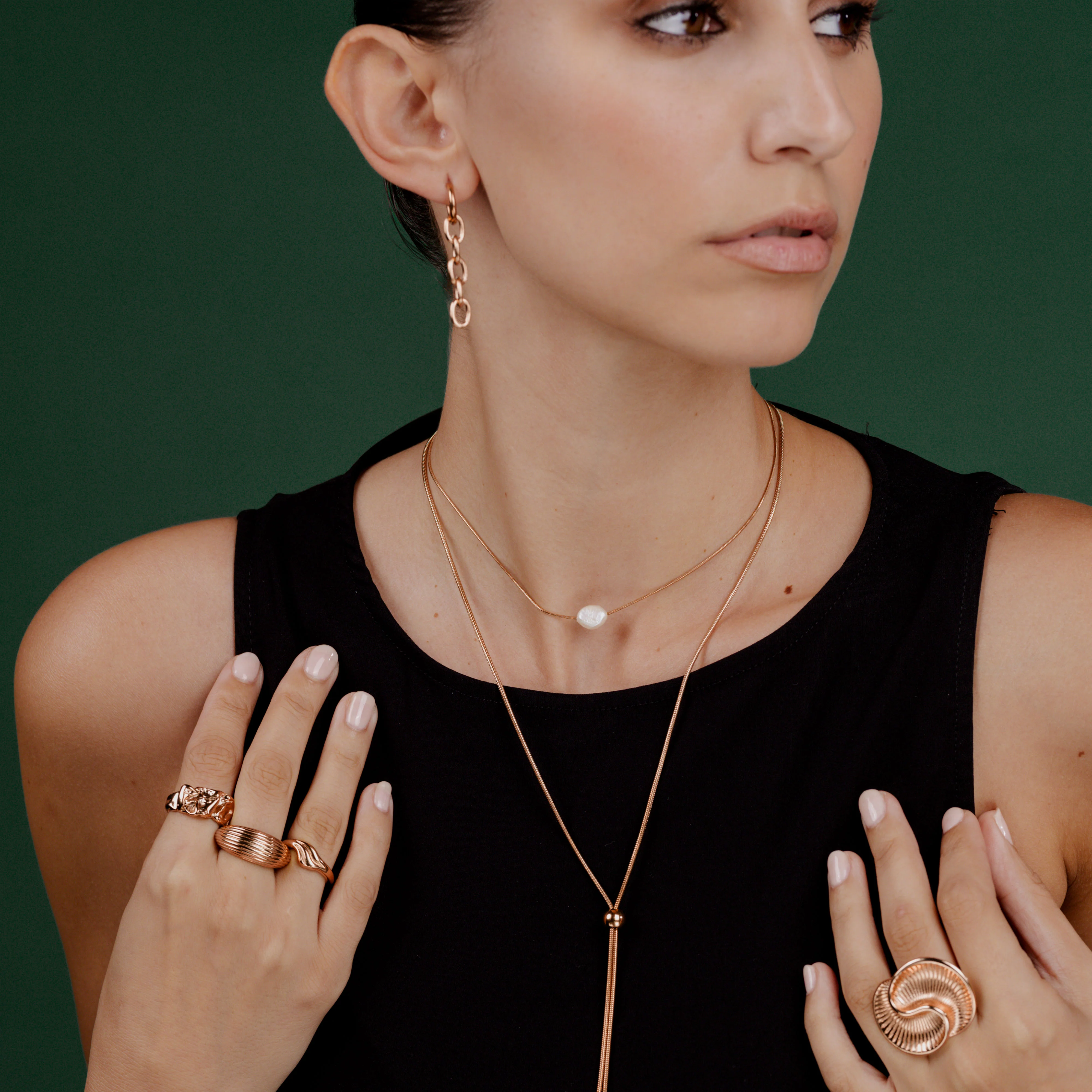 Minimalistic Elegance Necklace Bundle Rose Gold - Image 2