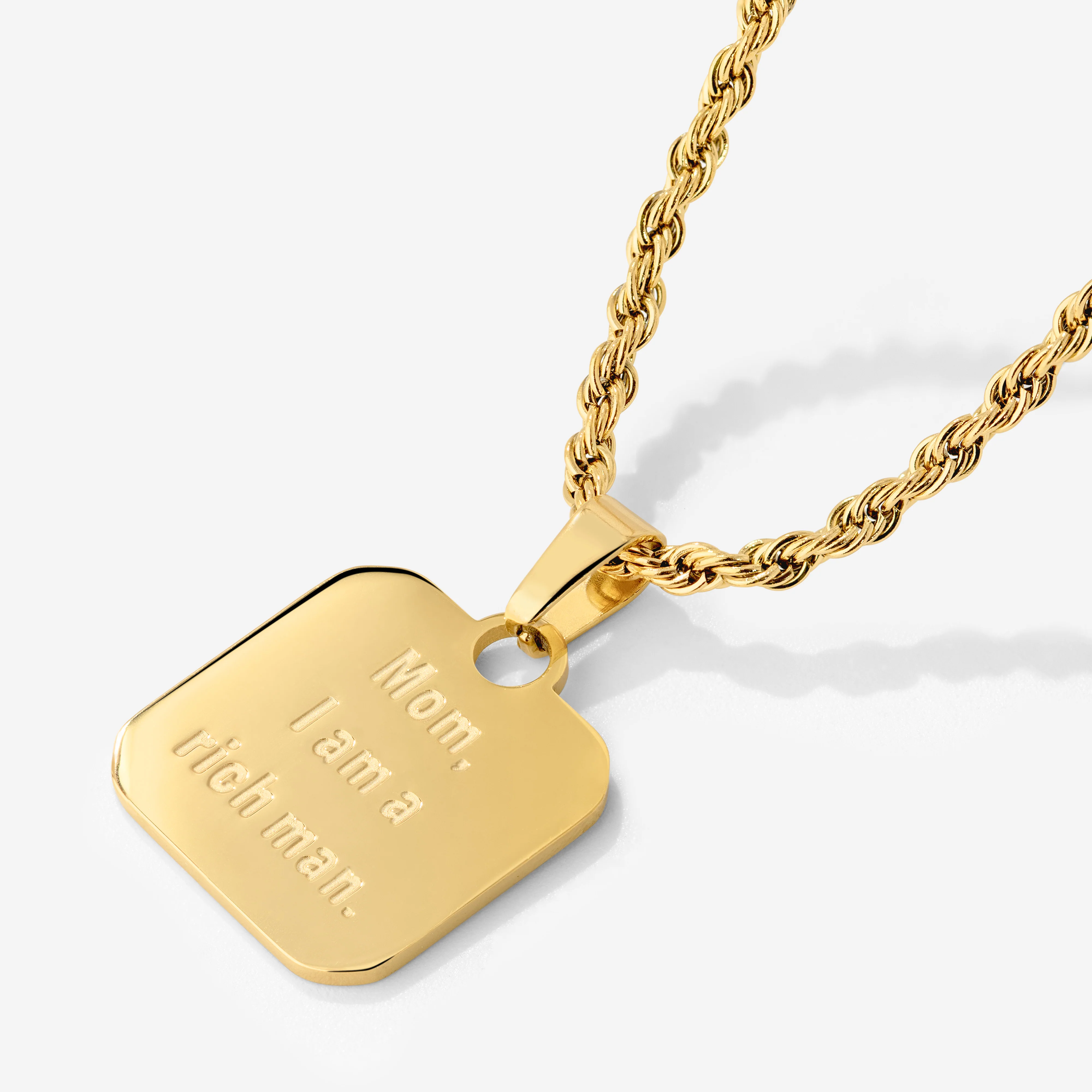Mom, I am a rich man Necklace Gold - Image 3