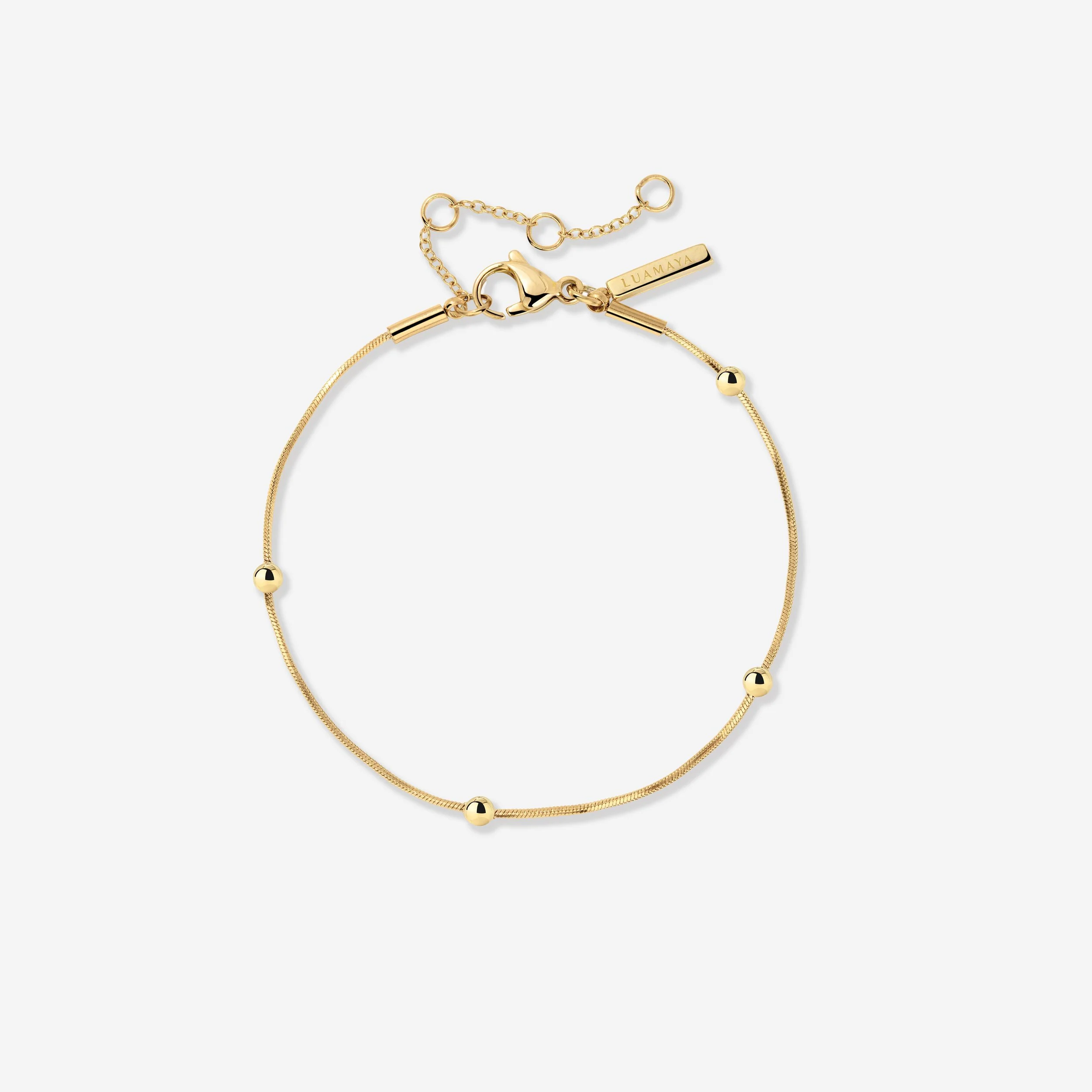 Moony Bracelet Stud Earrings Gold
