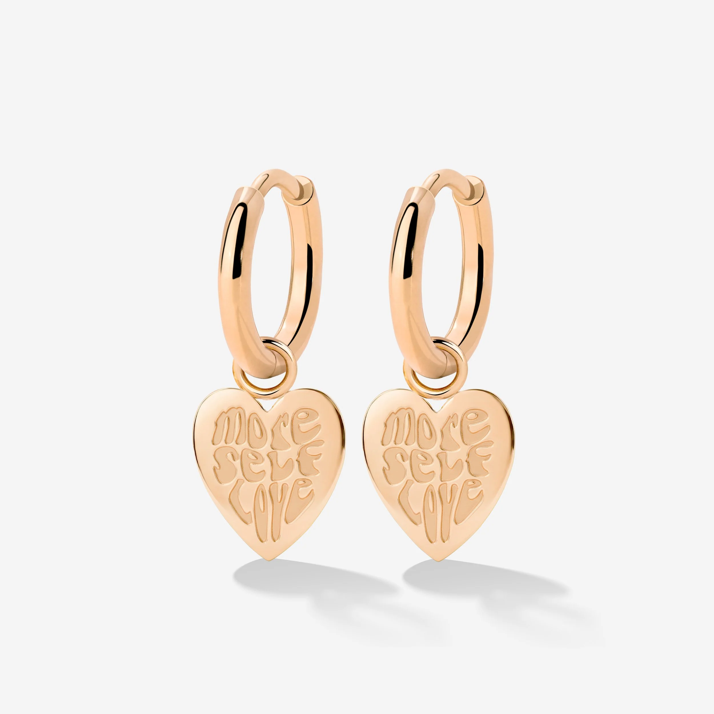More Self-Love Hoop Set Small Rose Gold