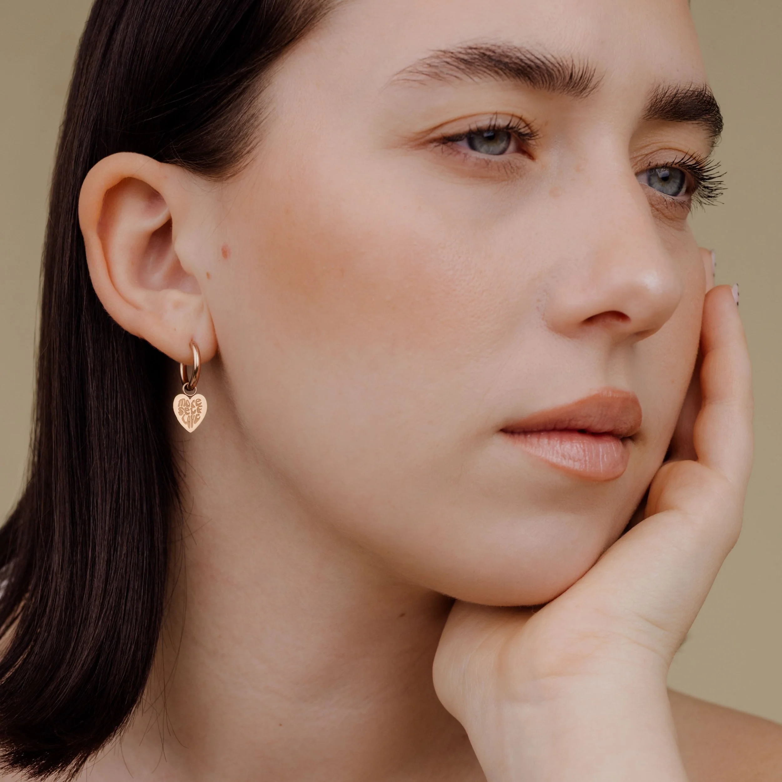 More Self-Love Hoop Set Small Rose Gold - Image 2