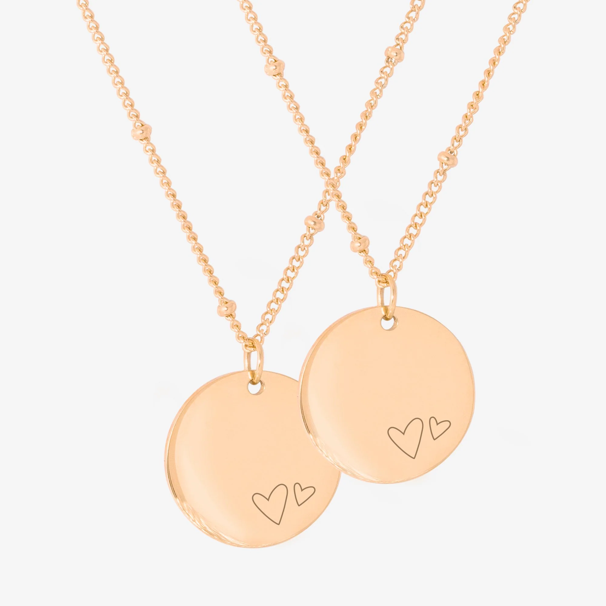 Mother & Daughter Necklace Rose Gold