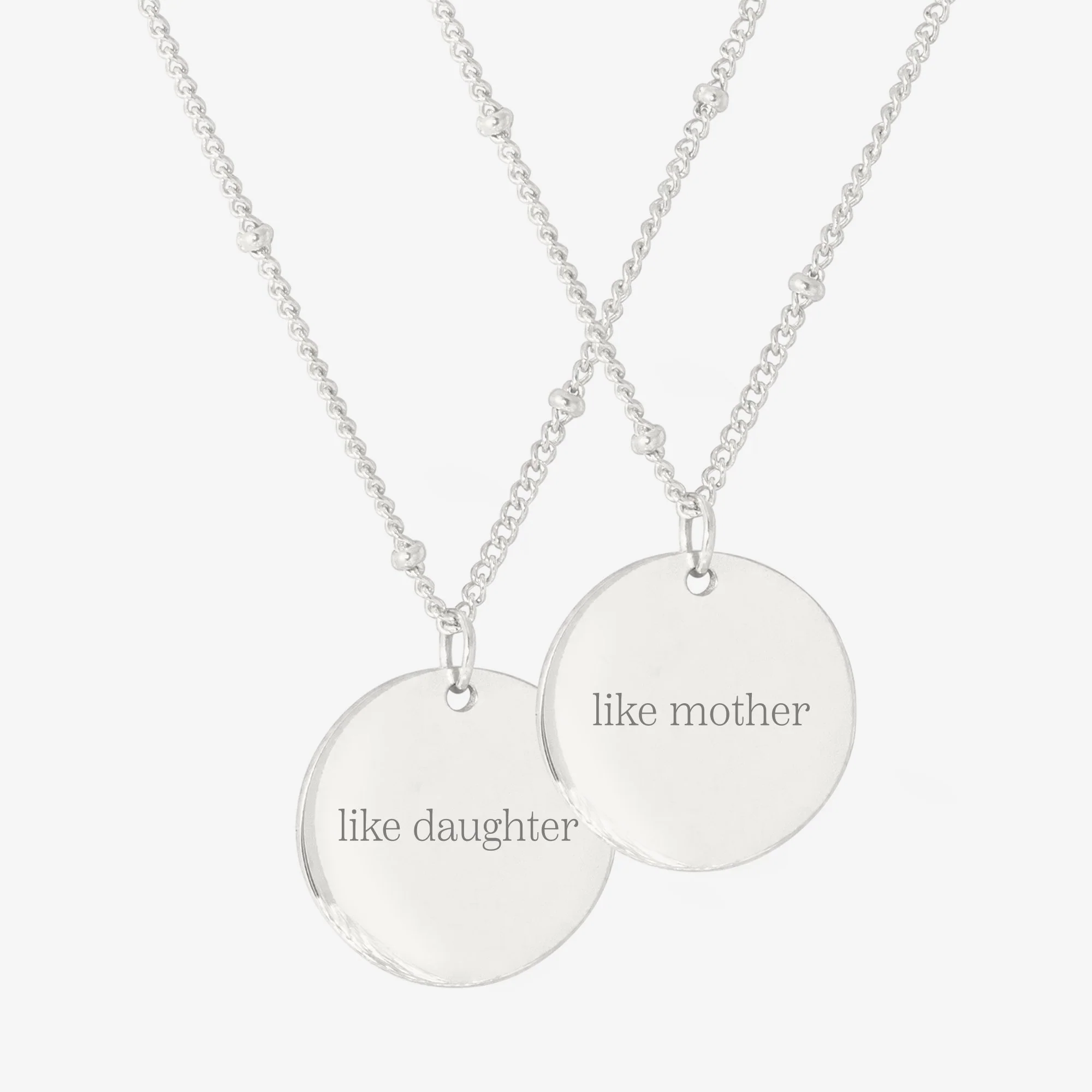 Mother & Daughter Necklace Silver - Image 3