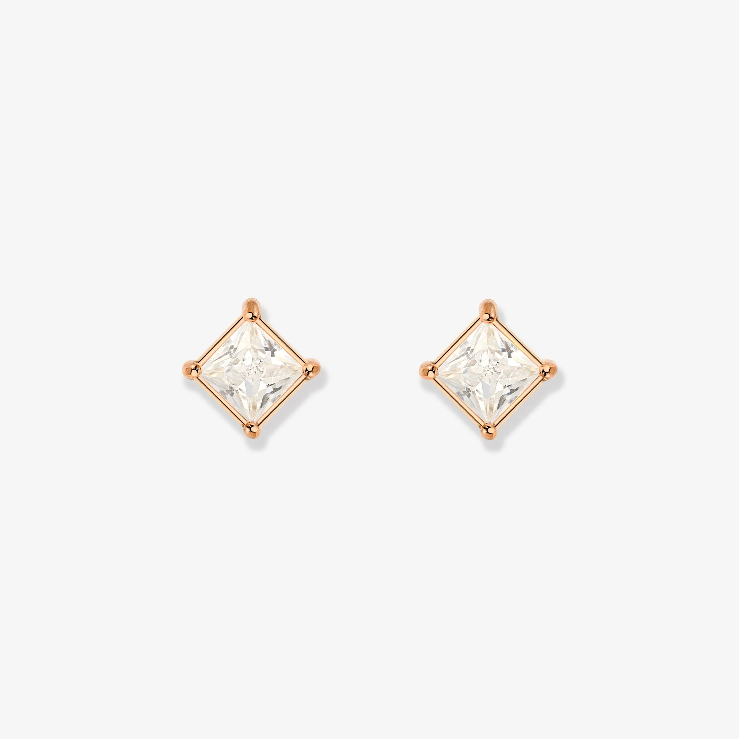 North Star Studs Rose Gold