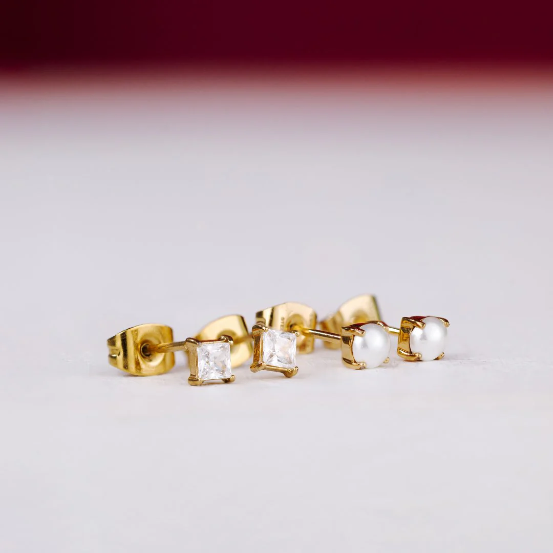 North Star Studs Rose Gold - Image 3