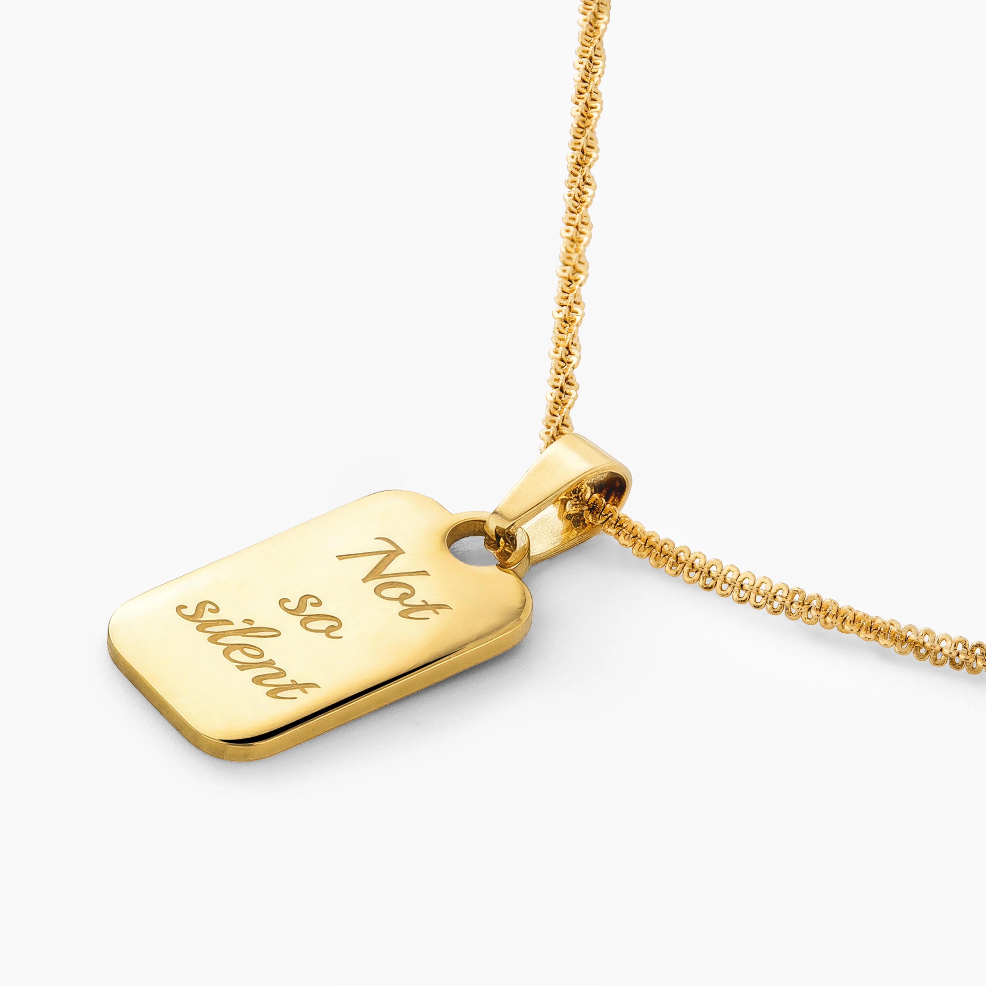 Not so silent Necklace Gold - Image 3