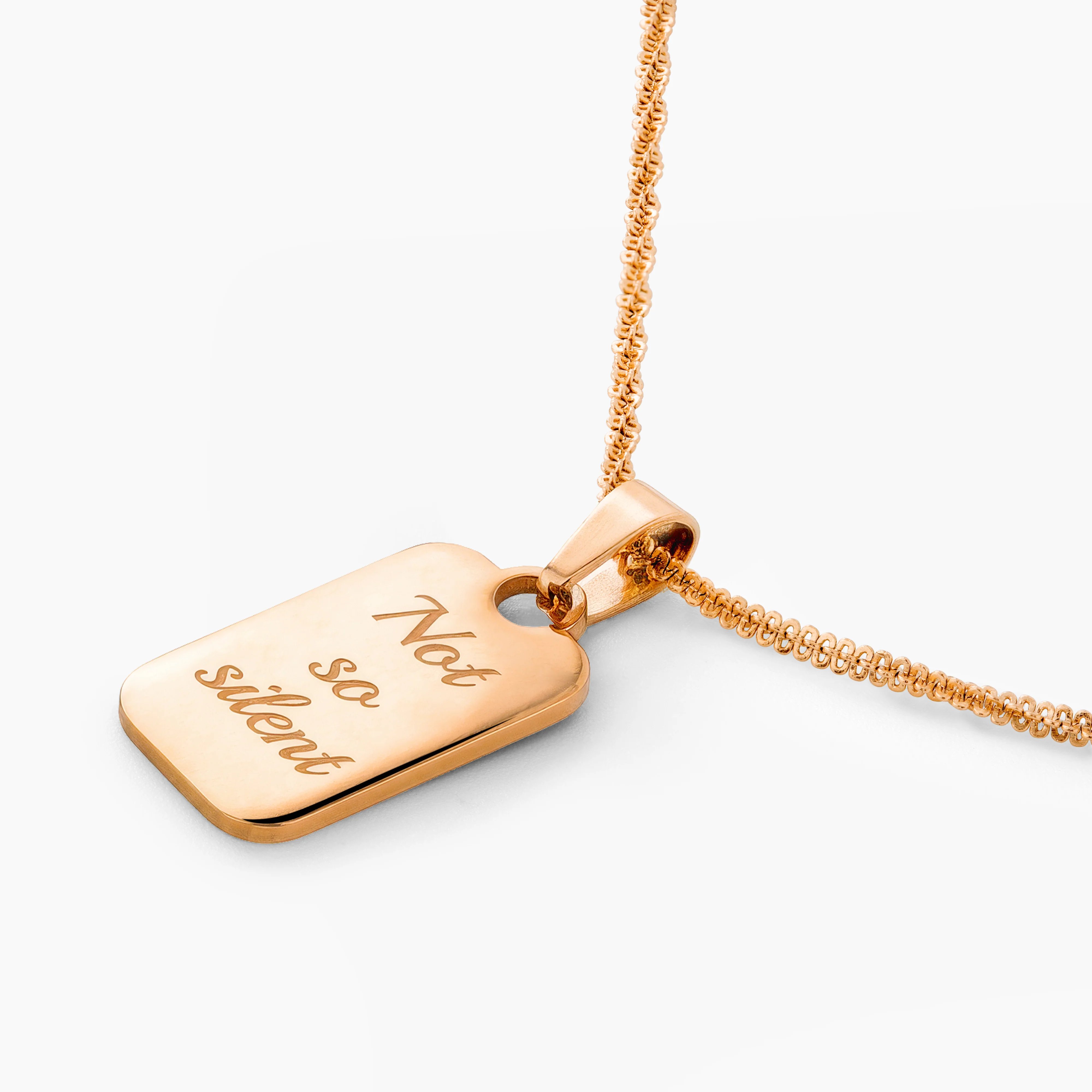 Not so silent Necklace Rose Gold - Image 3