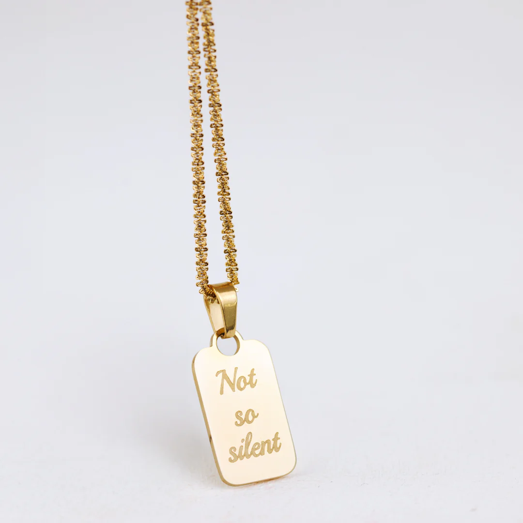 Not so silent Necklace Rose Gold - Image 6