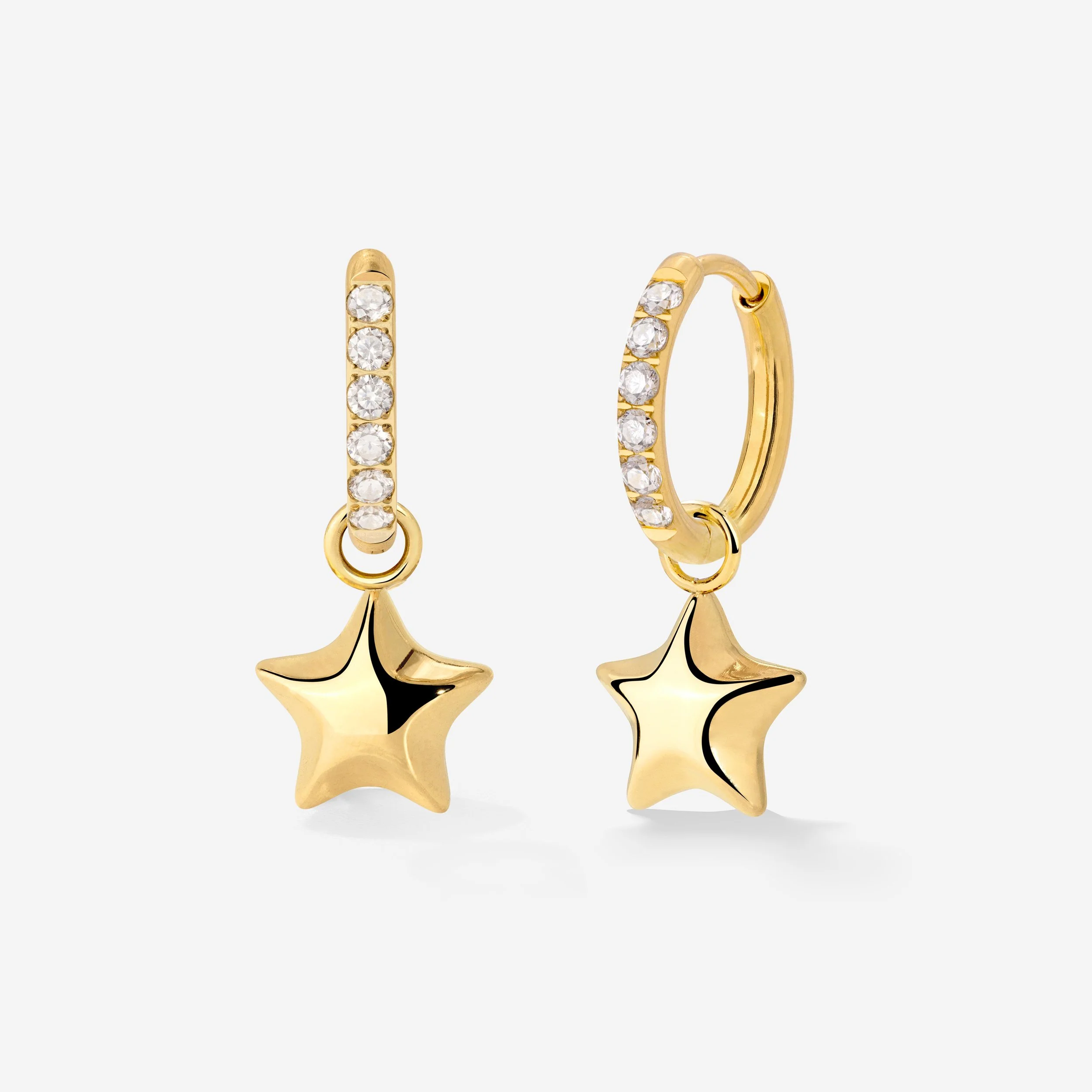 Nova Glimmer Hoop Set Small Stud Earrings Gold