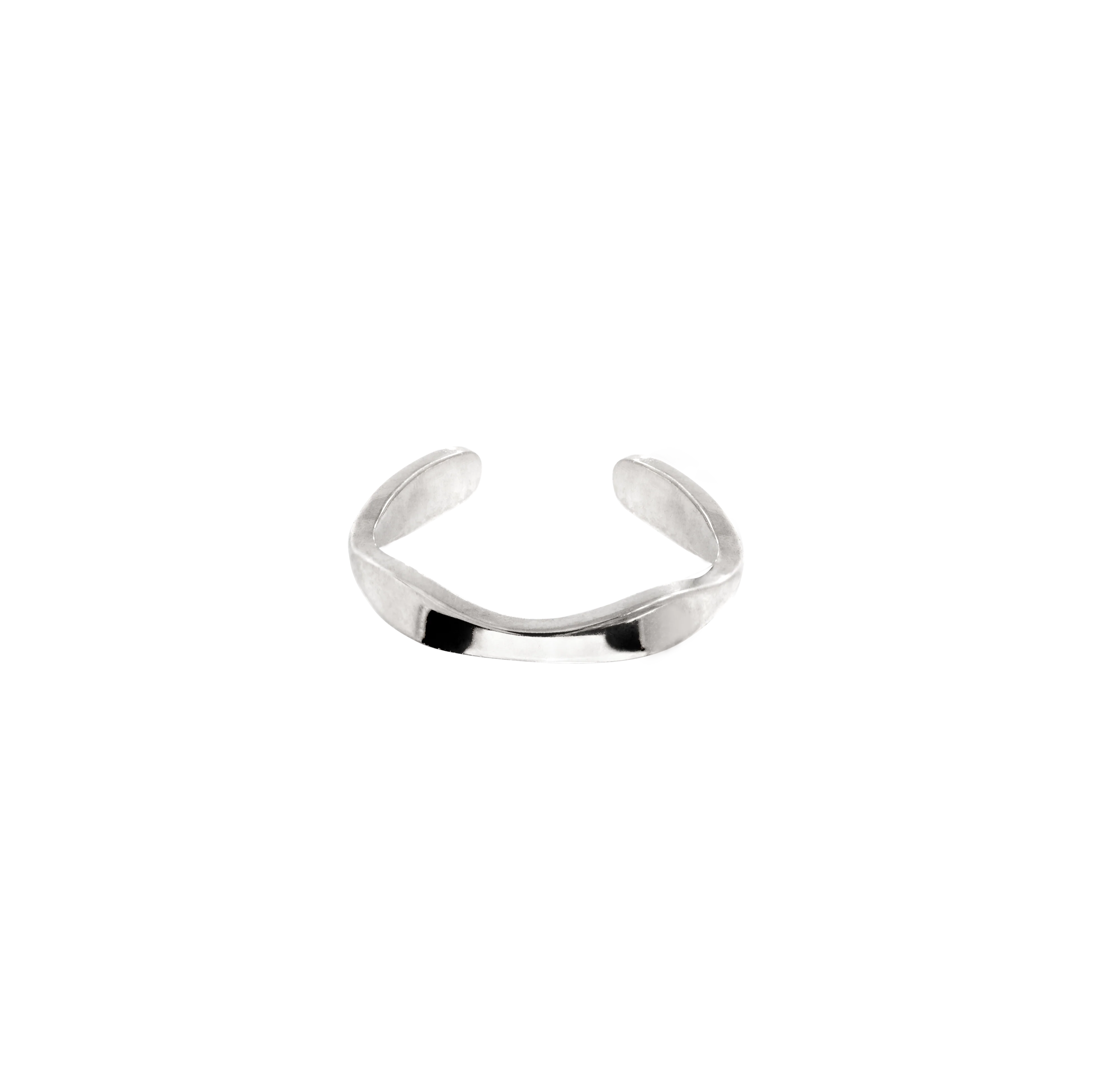 Offbeat Ear Cuff Silver