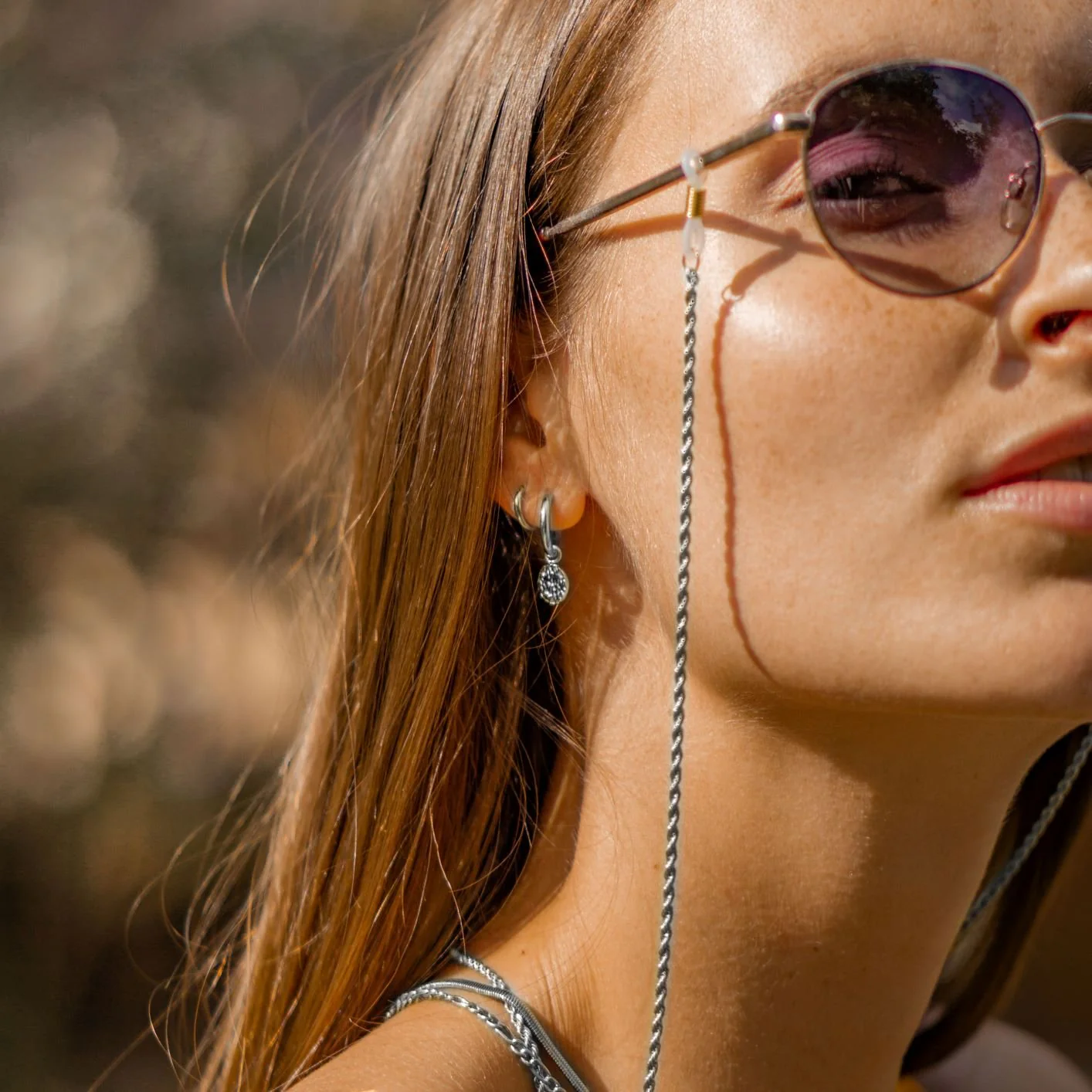 Olas Sunglasses Chain Silver - Image 2