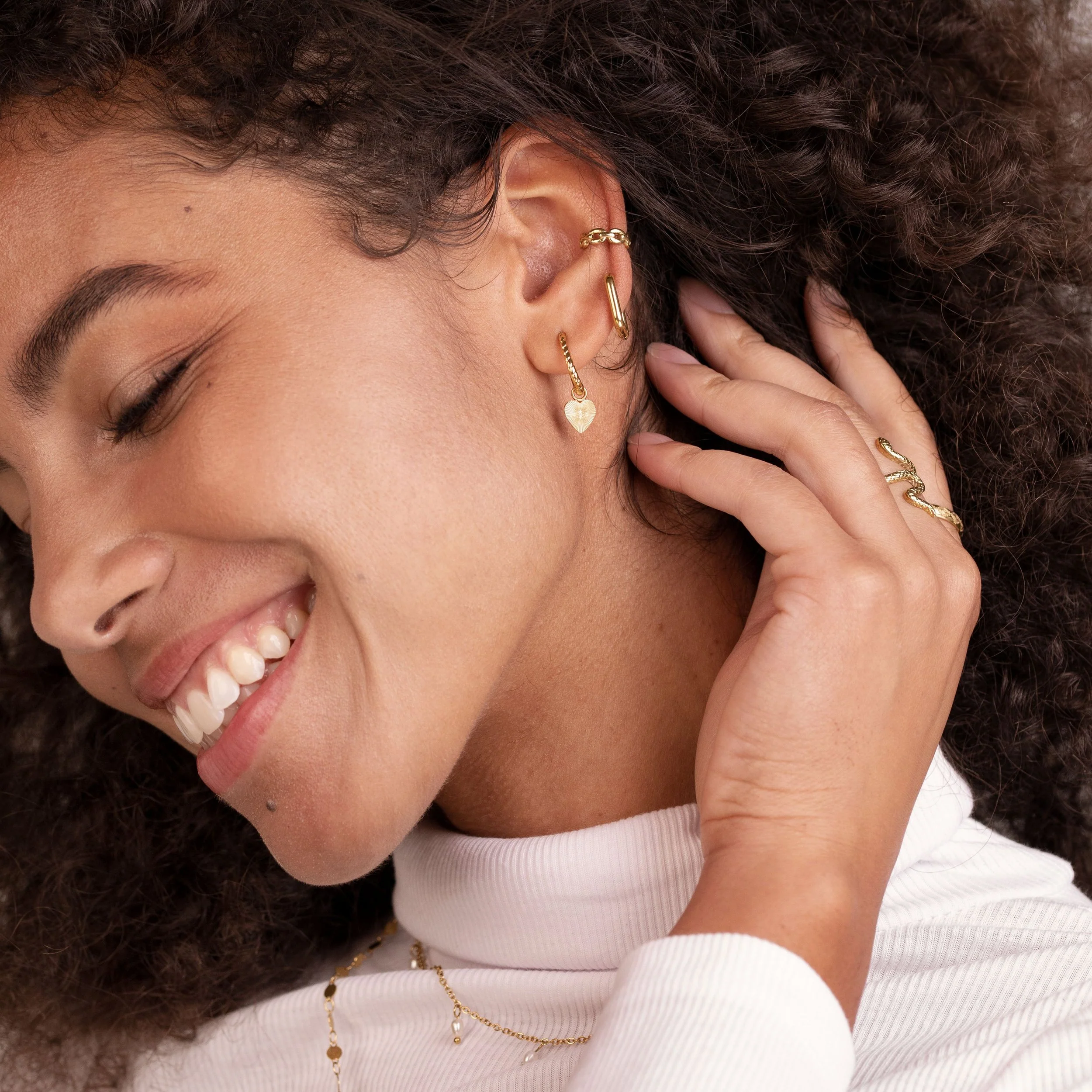 Oval Hoops Baby Gold - Image 2