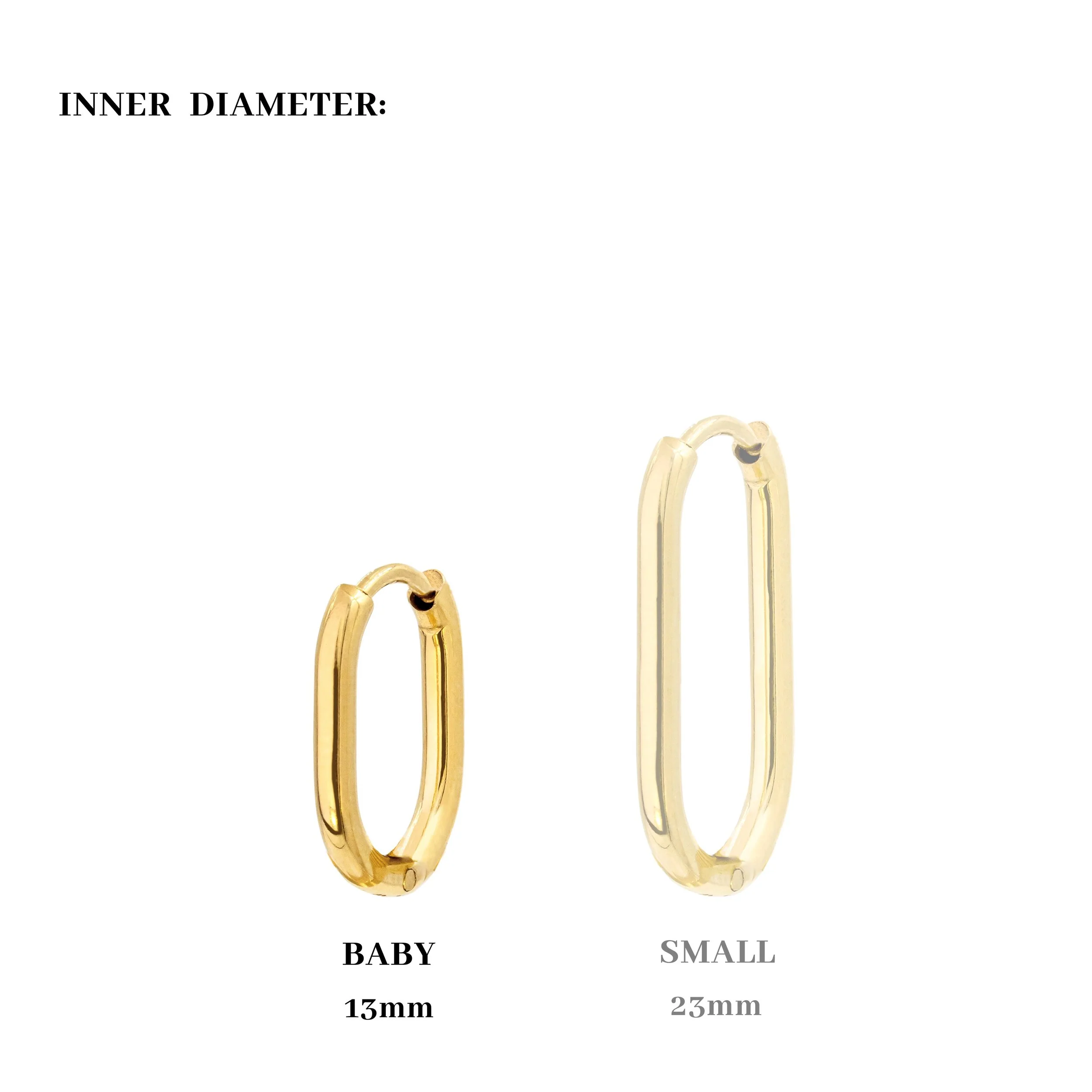 Oval Hoops Baby Gold - Image 4