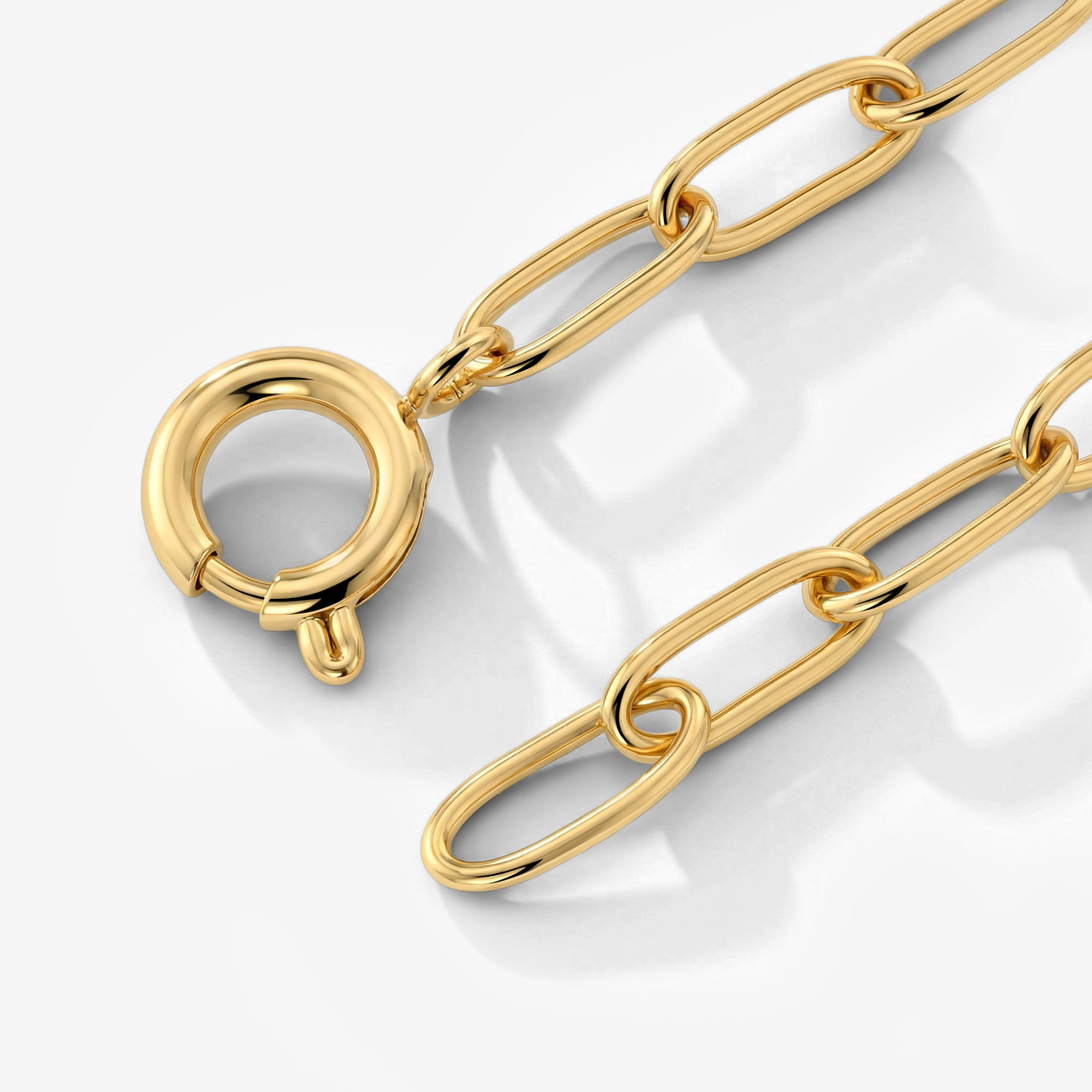 Oval Links Charm Bracelet Gold - Image 4