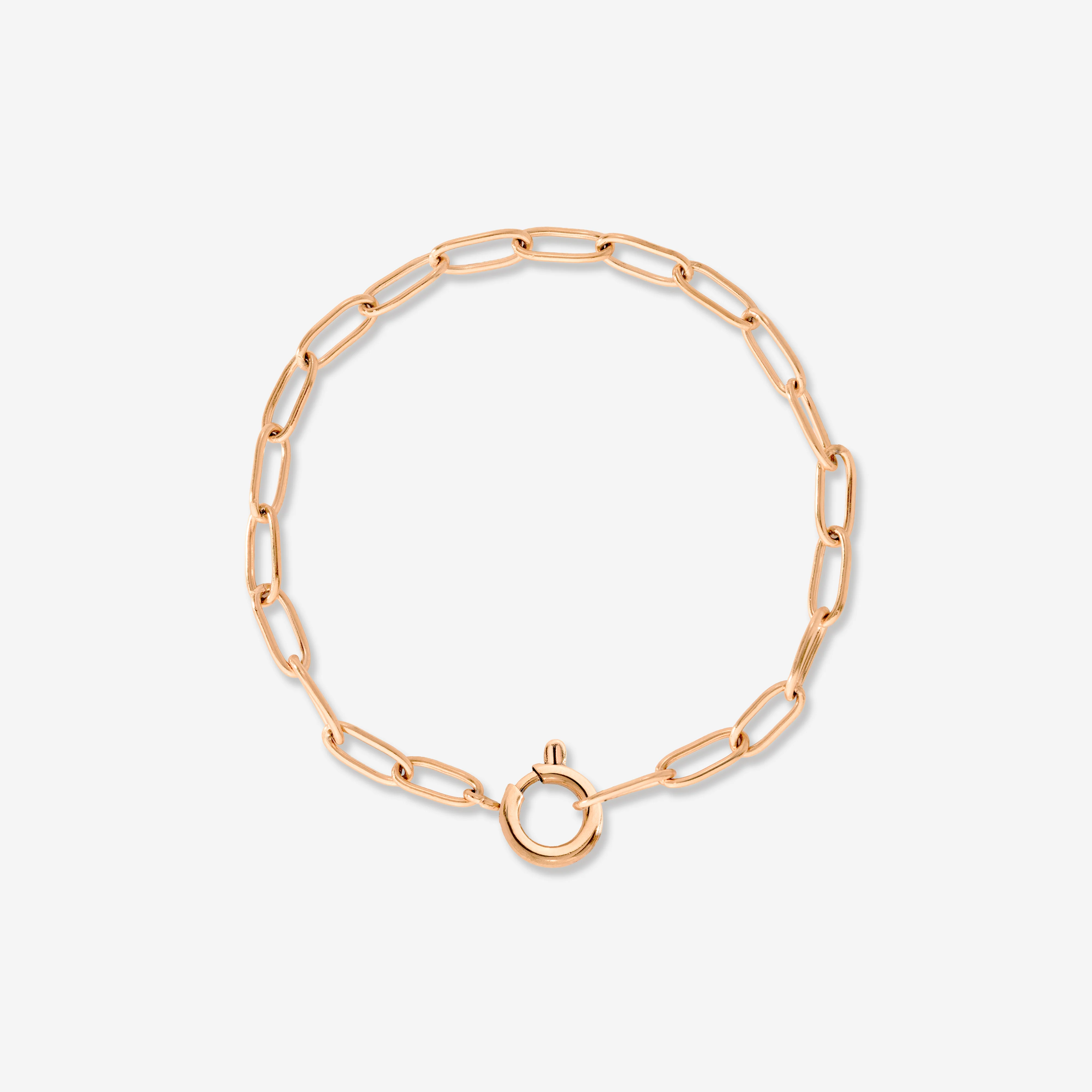 Oval Links Charm Bracelet Rose Gold