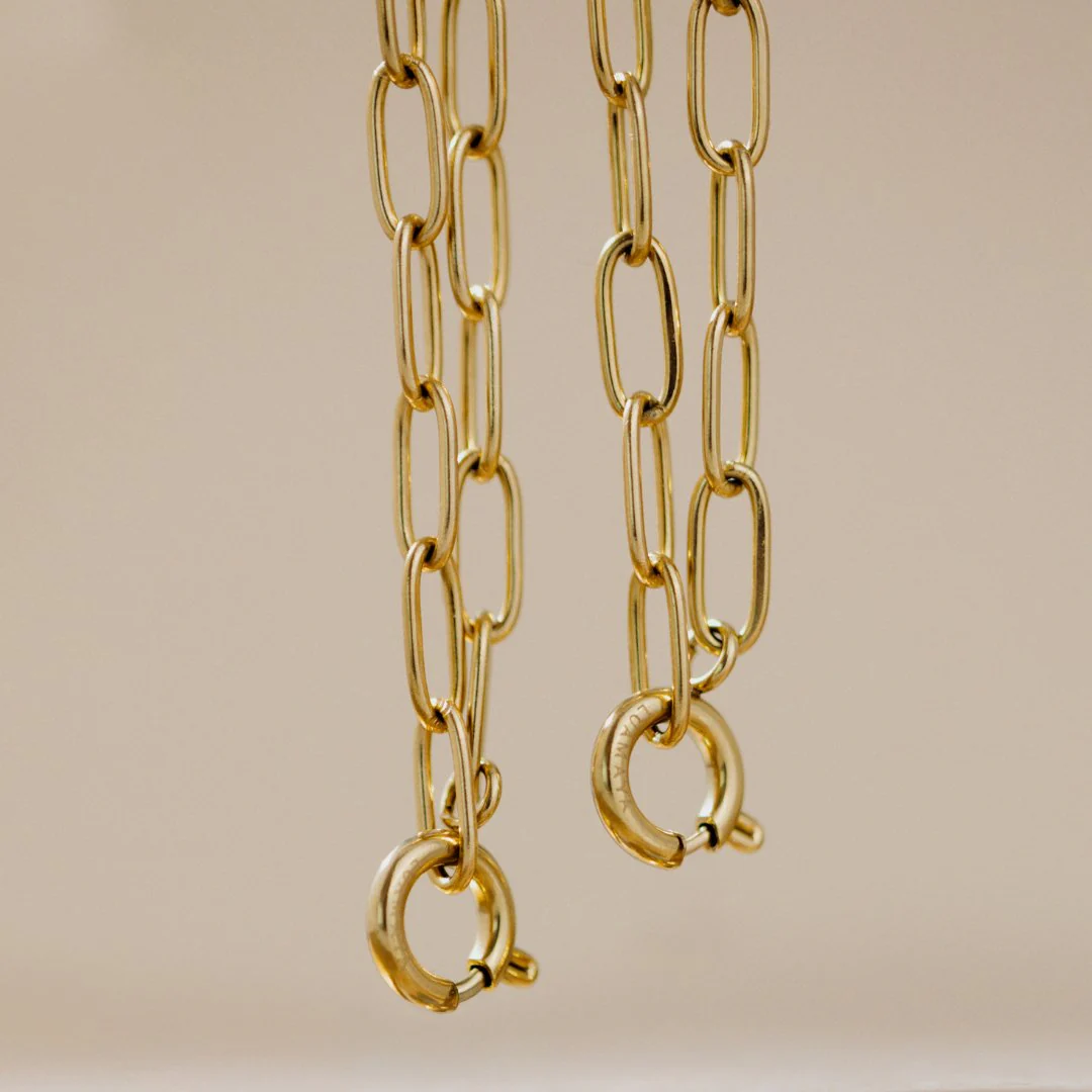 Oval Links Charm Necklace rose gold - Image 4