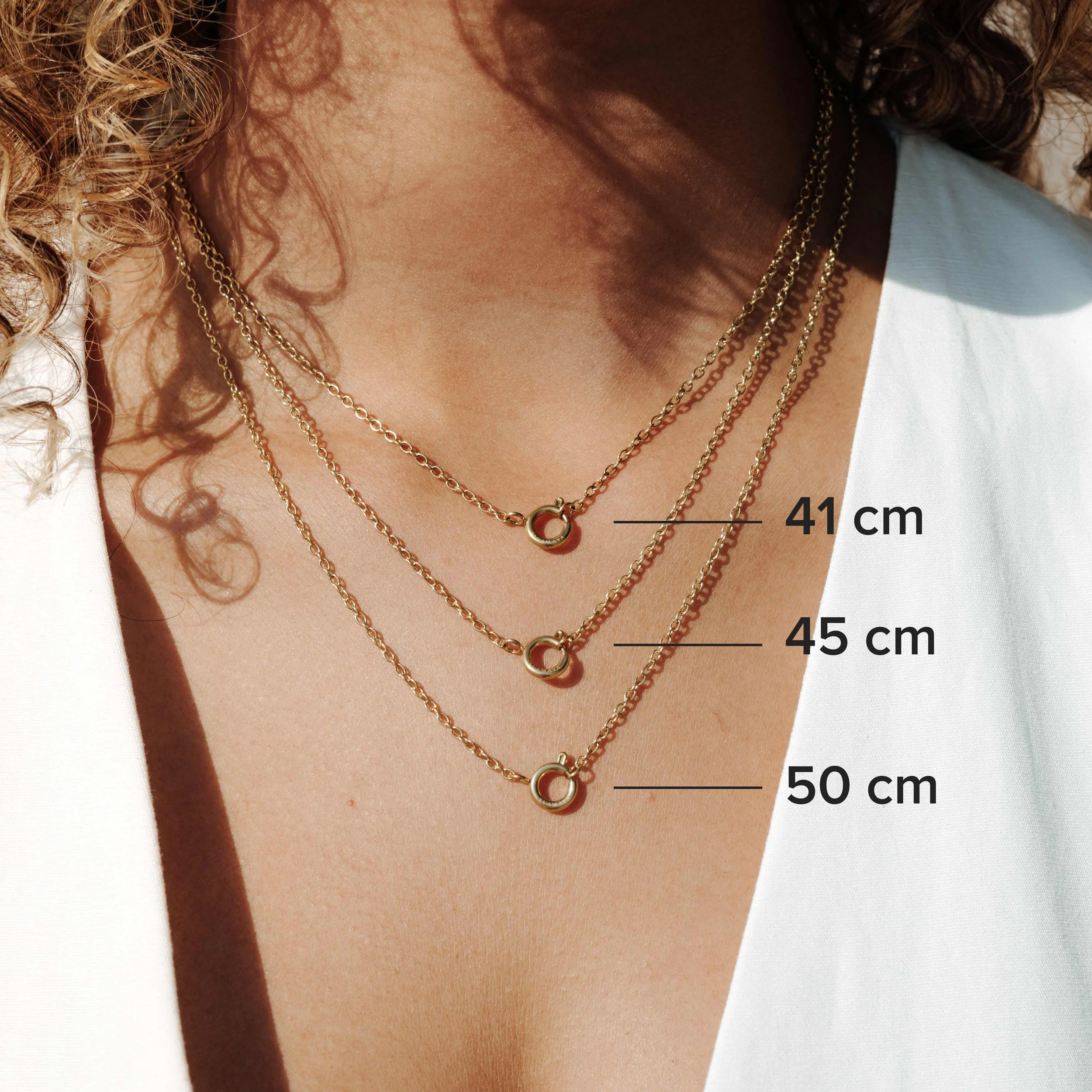 Oval Links Charm Necklace rose gold - Image 5