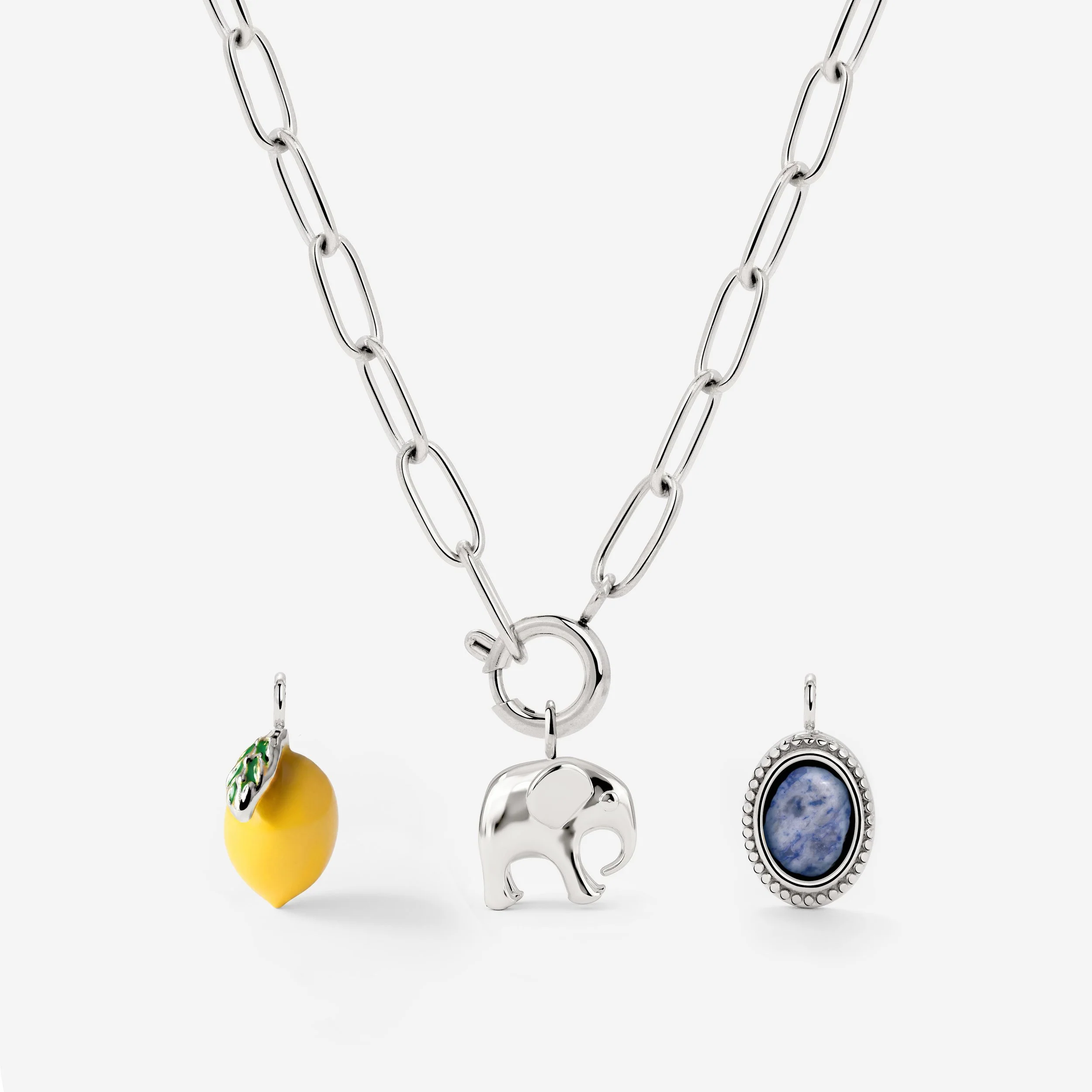 Oval Links Charm Necklace Set - Image 14