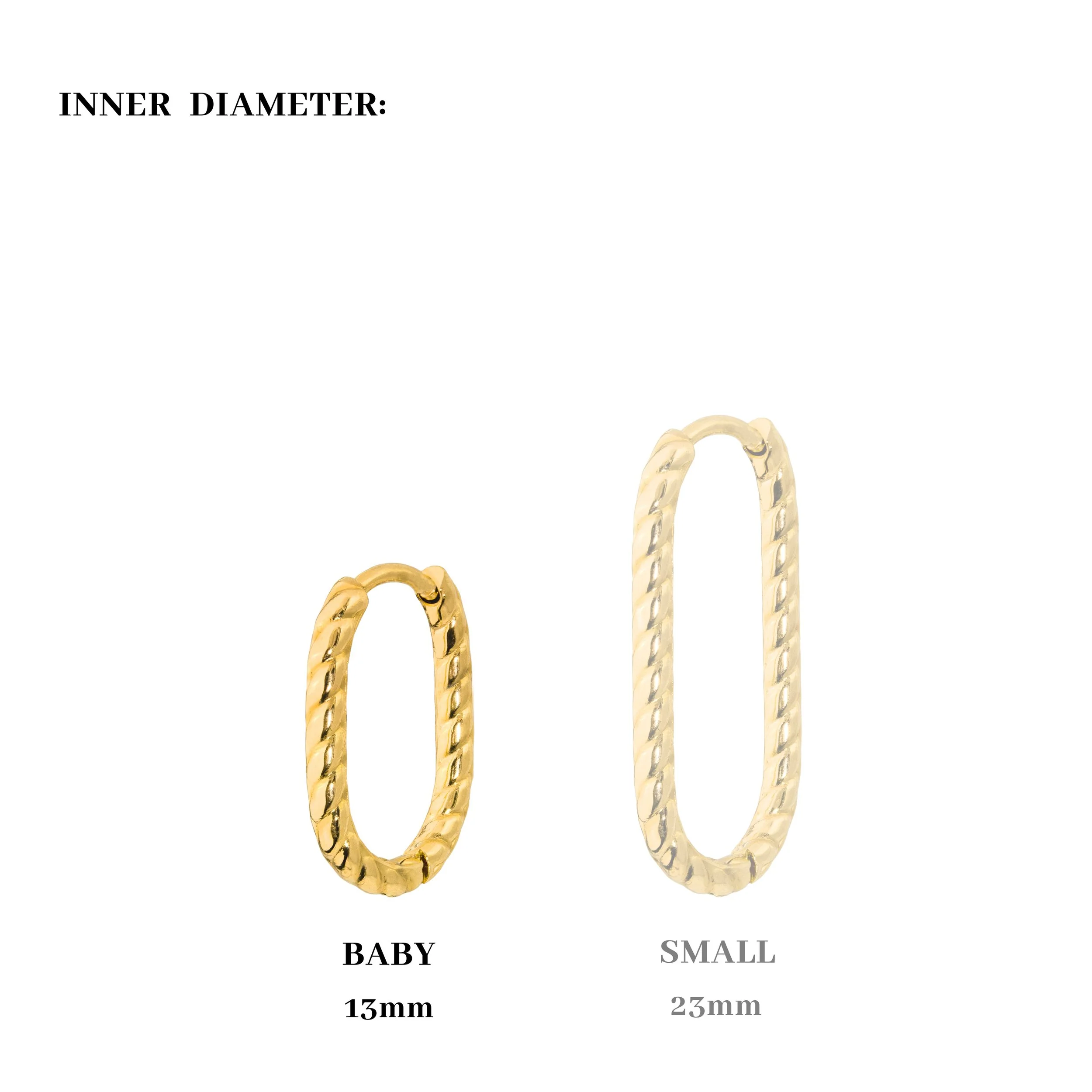 Oval Twisted Hoop Set Baby - Image 5
