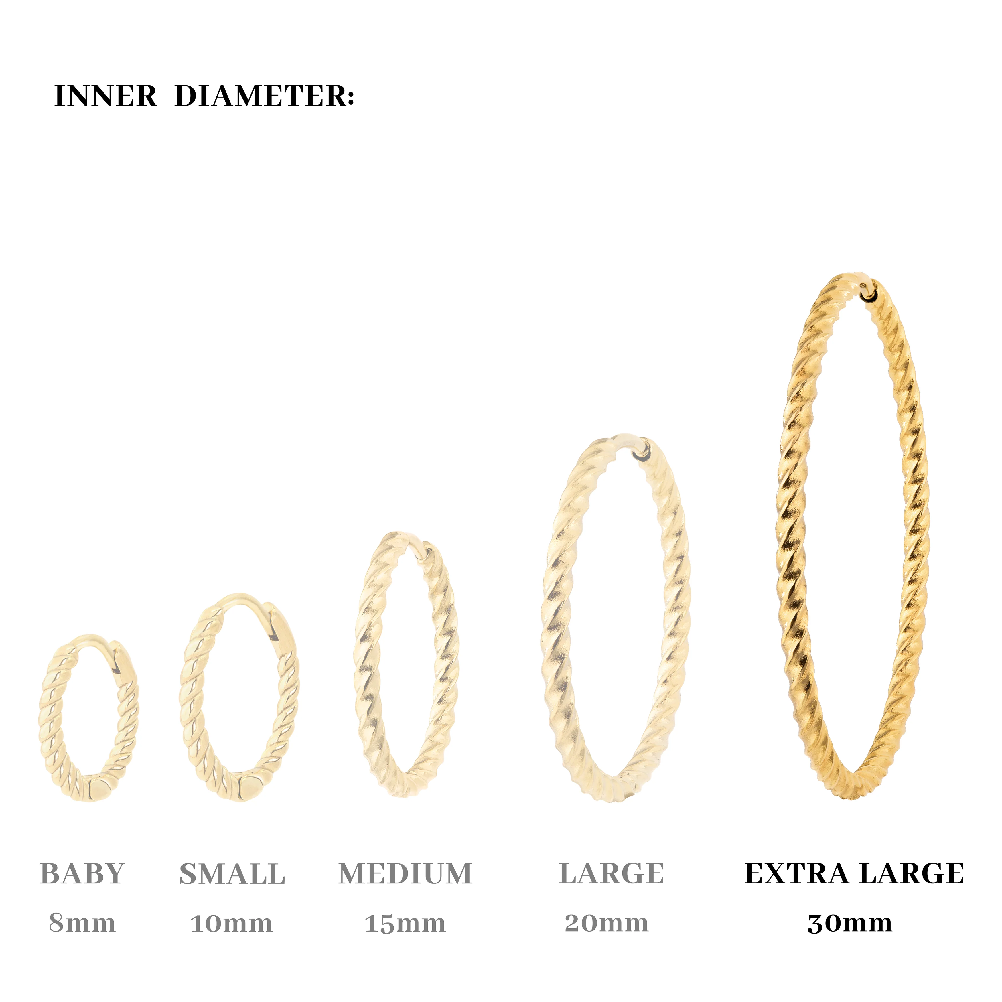 Twisted Hoops Extra Large Gold - Image 5