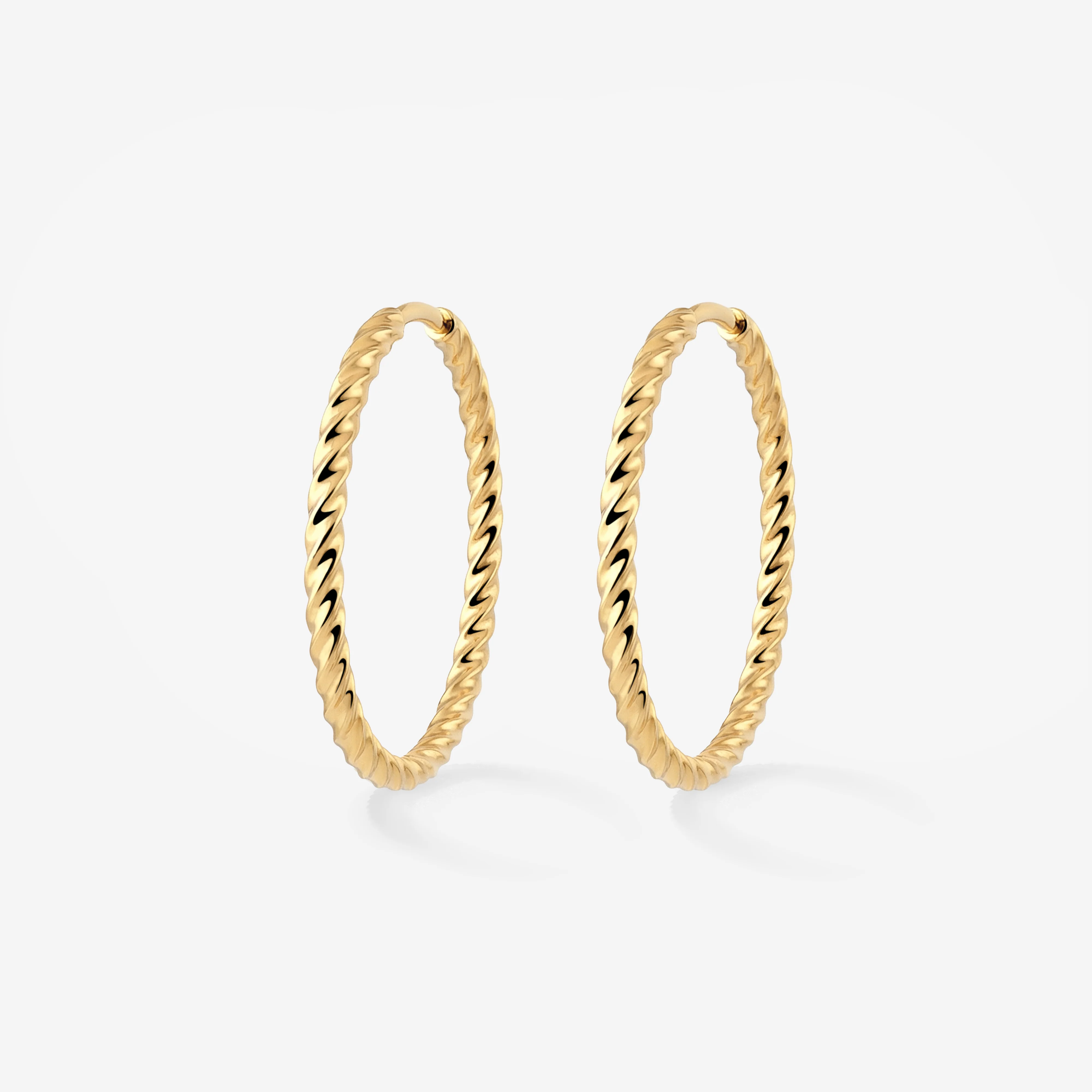 Twisted Hoops Large Gold