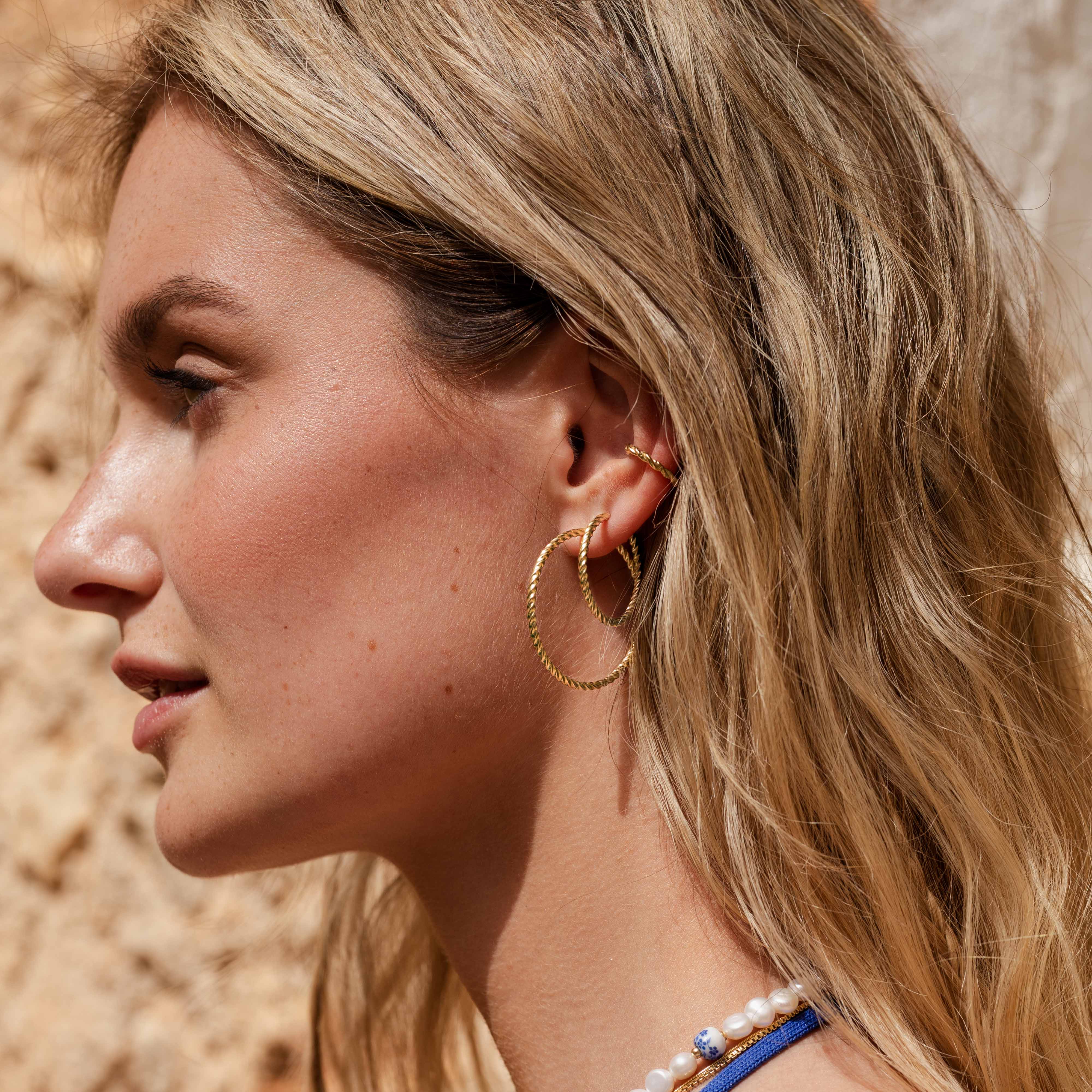 Twisted Hoops Large Gold - Image 2