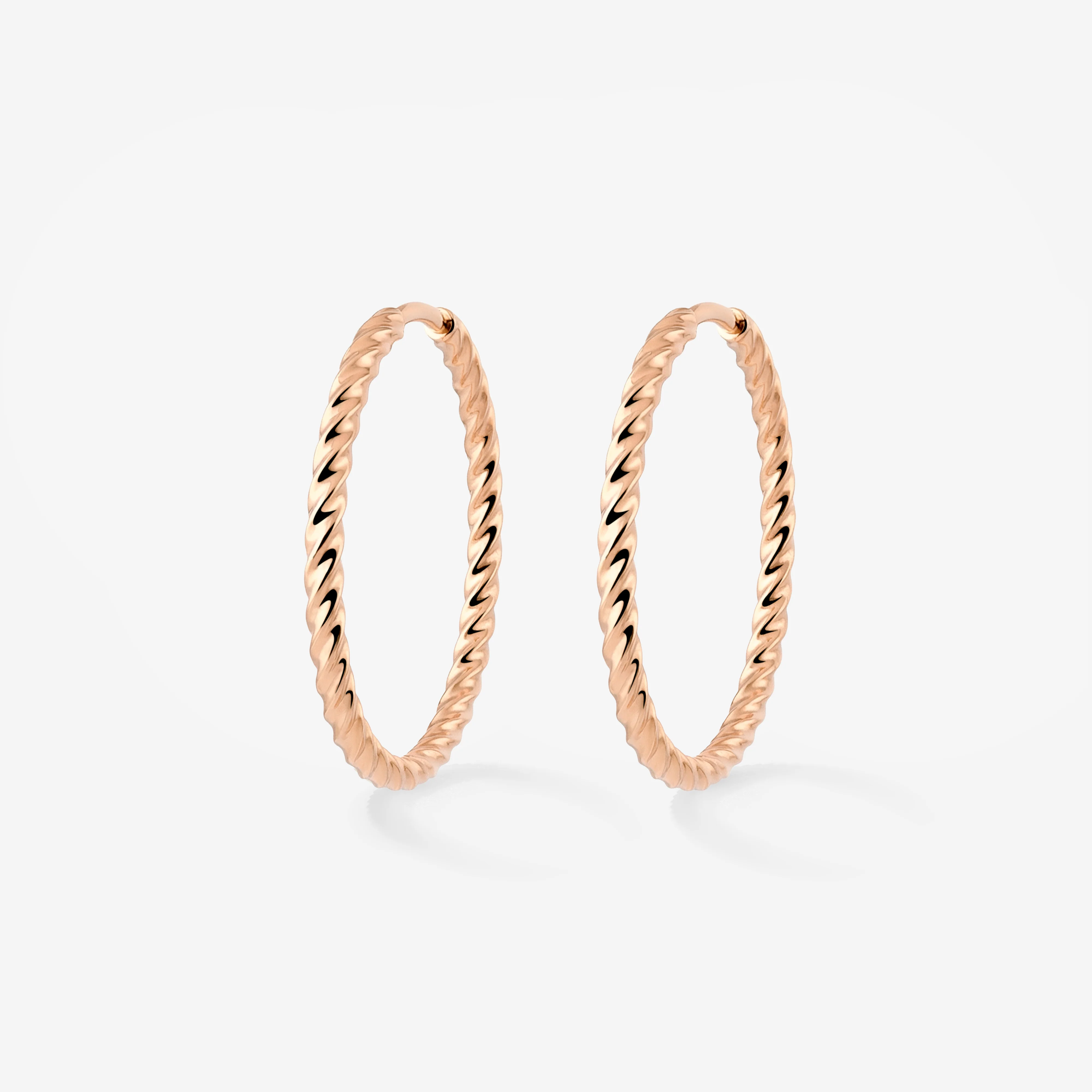 Twisted Hoops Large Rose Gold