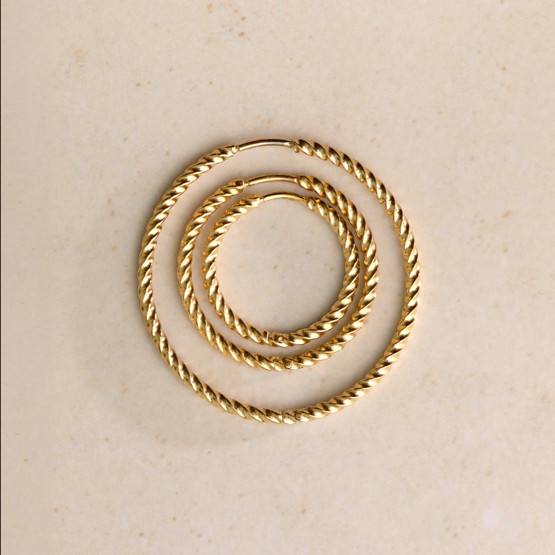 Twisted Hoops Large Rose Gold - Image 4