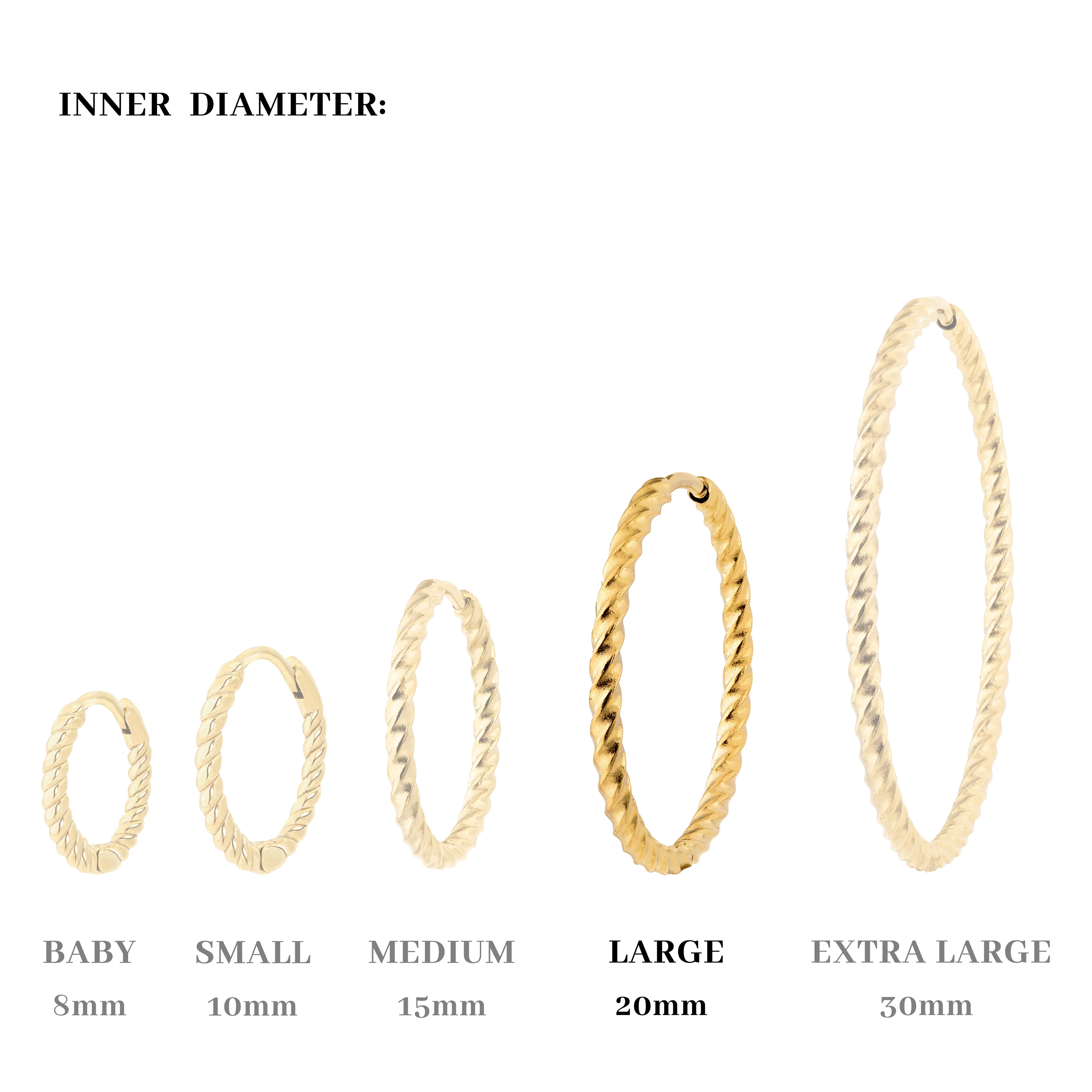 Twisted Hoops Large Rose Gold - Image 5